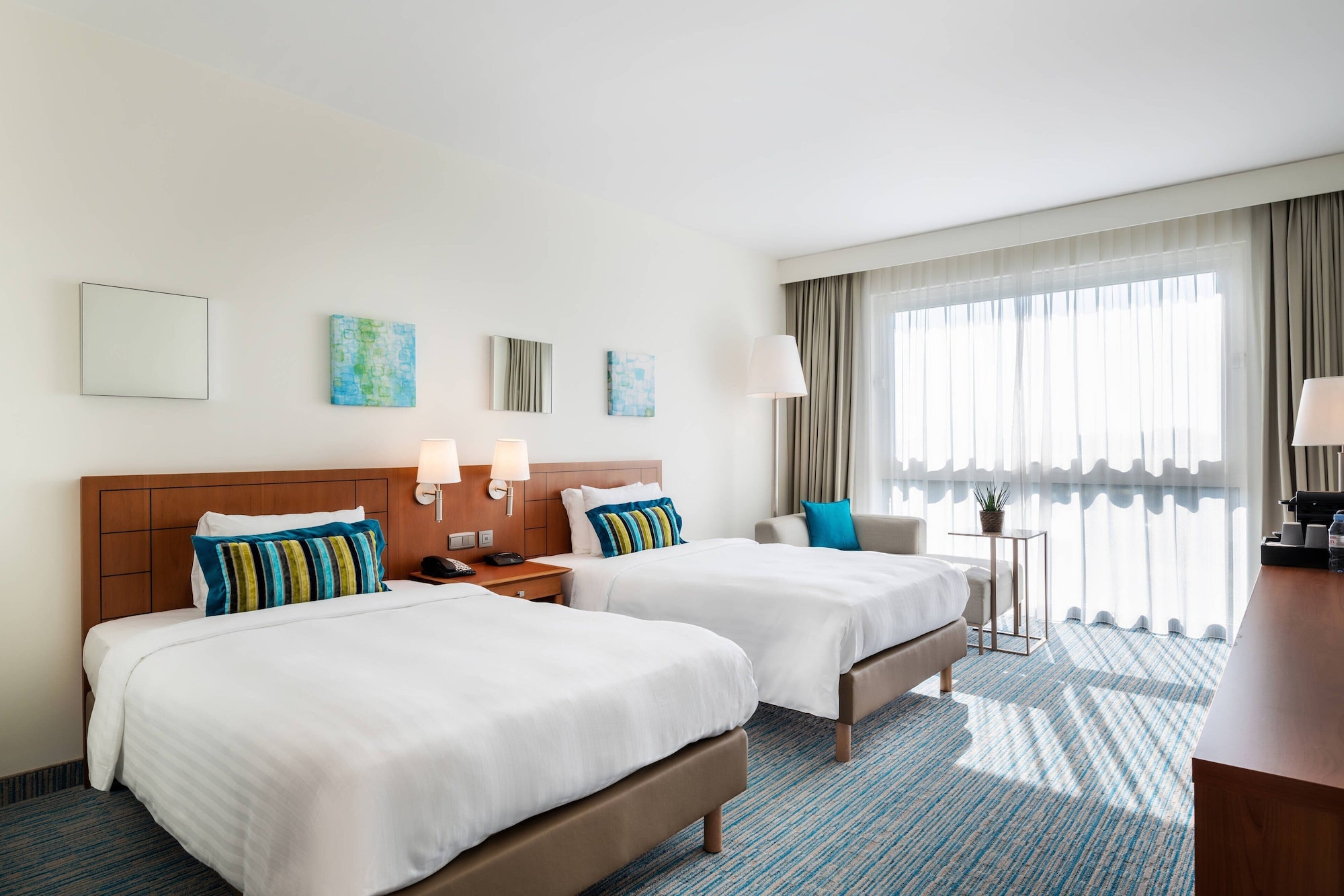 غرفة ديلوكس بسريرين مزدوجين، Courtyard By Marriott Brussels 2/4