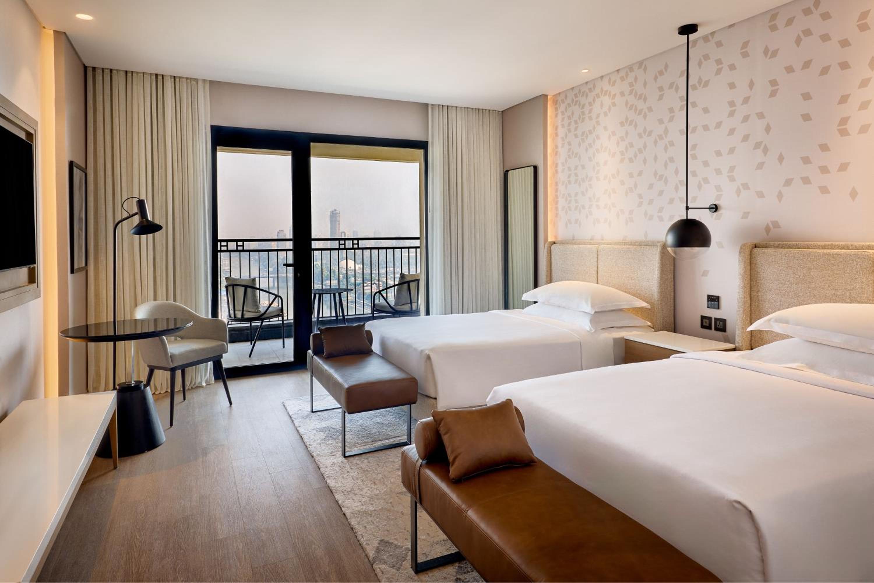 2 Bedrooms, Family Suite, 1 King and 2 Double Beds, River View, Balcony, Club Lounge Access