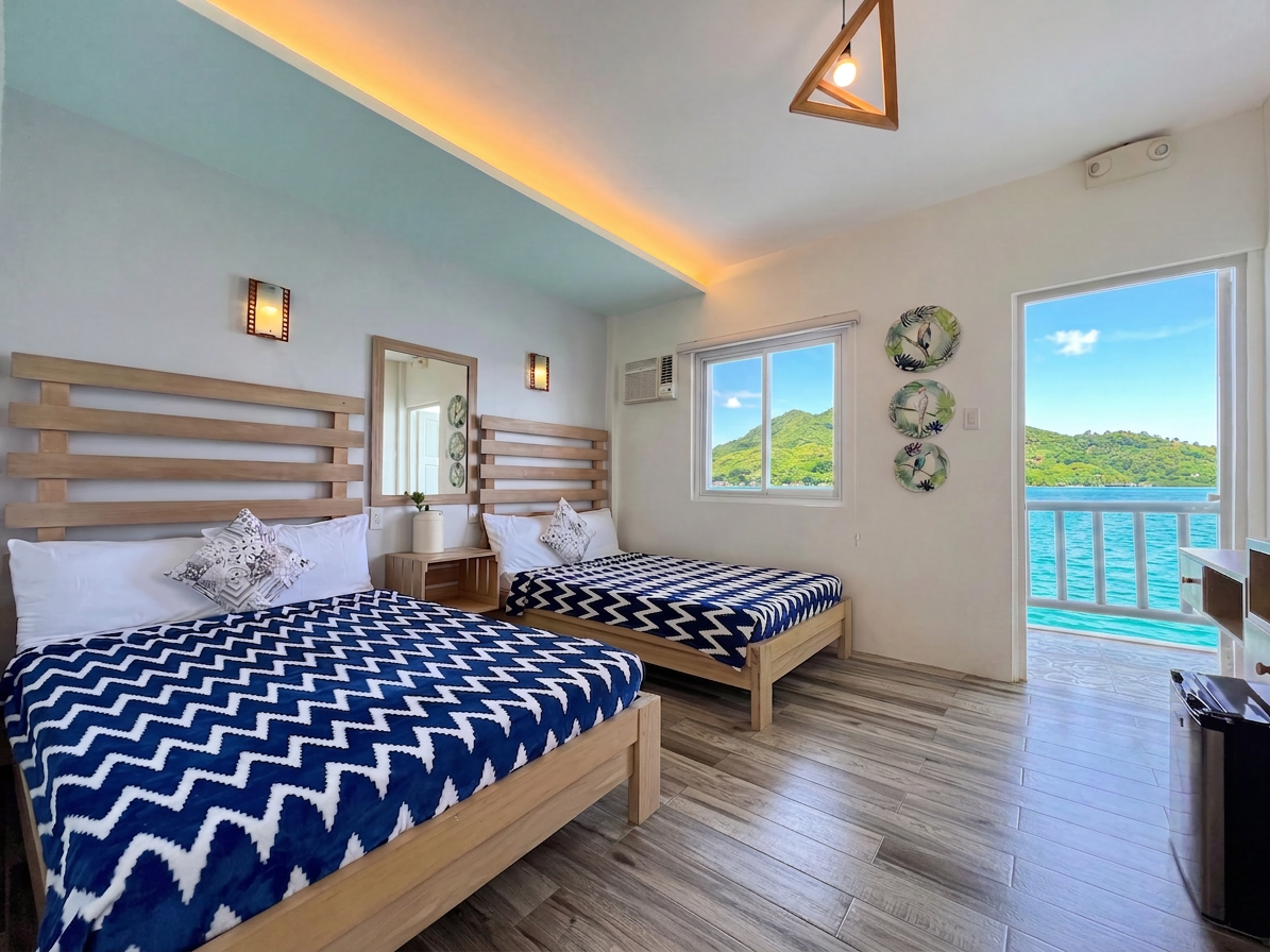 Sunset, 2 Double Beds