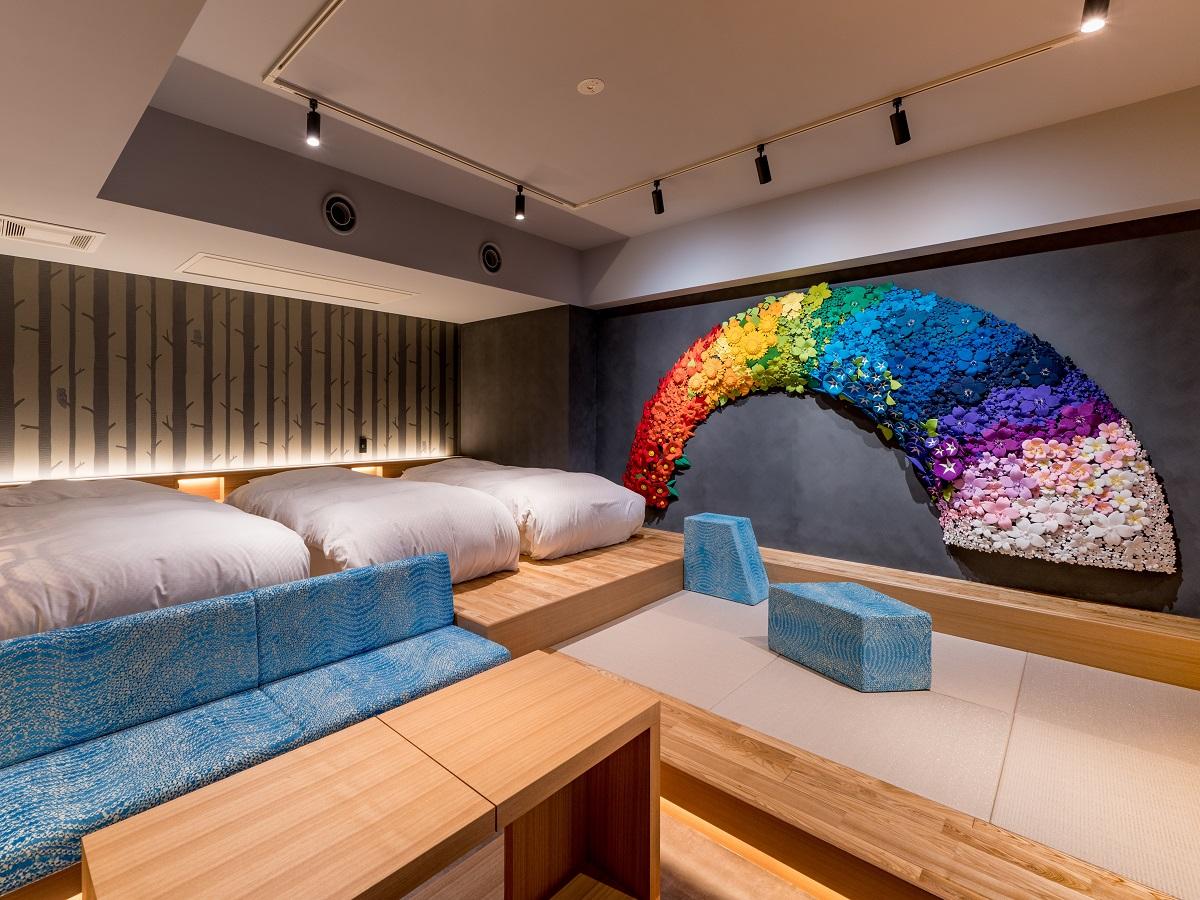 Rainbow, Art, Suite, Triple, Mountain View, Outdoor Bath