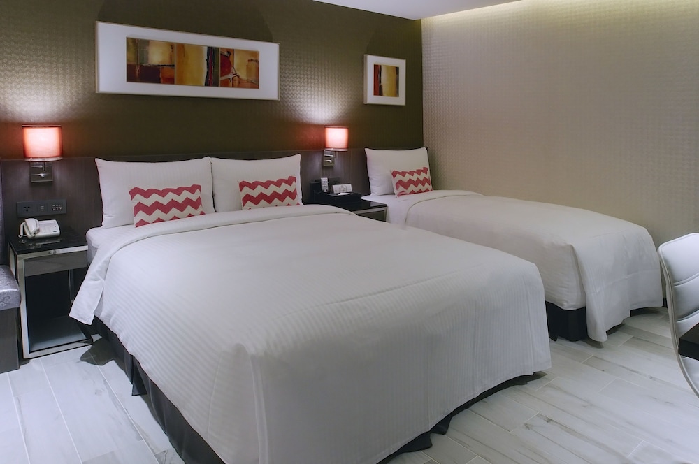غرفة ديلوكس ثلاثية بسرير مزدوج وسرير فردي، Beauty Hotels Taipei - Hotel Bfun 4/6