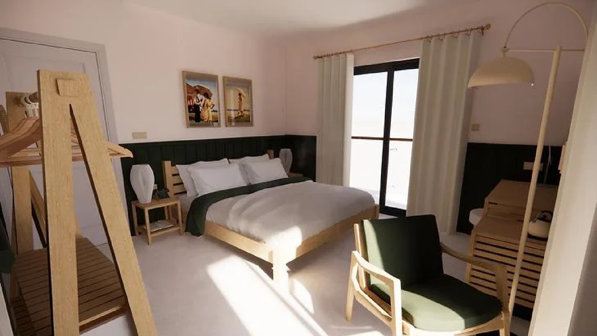 Room, Double Bed, Land View