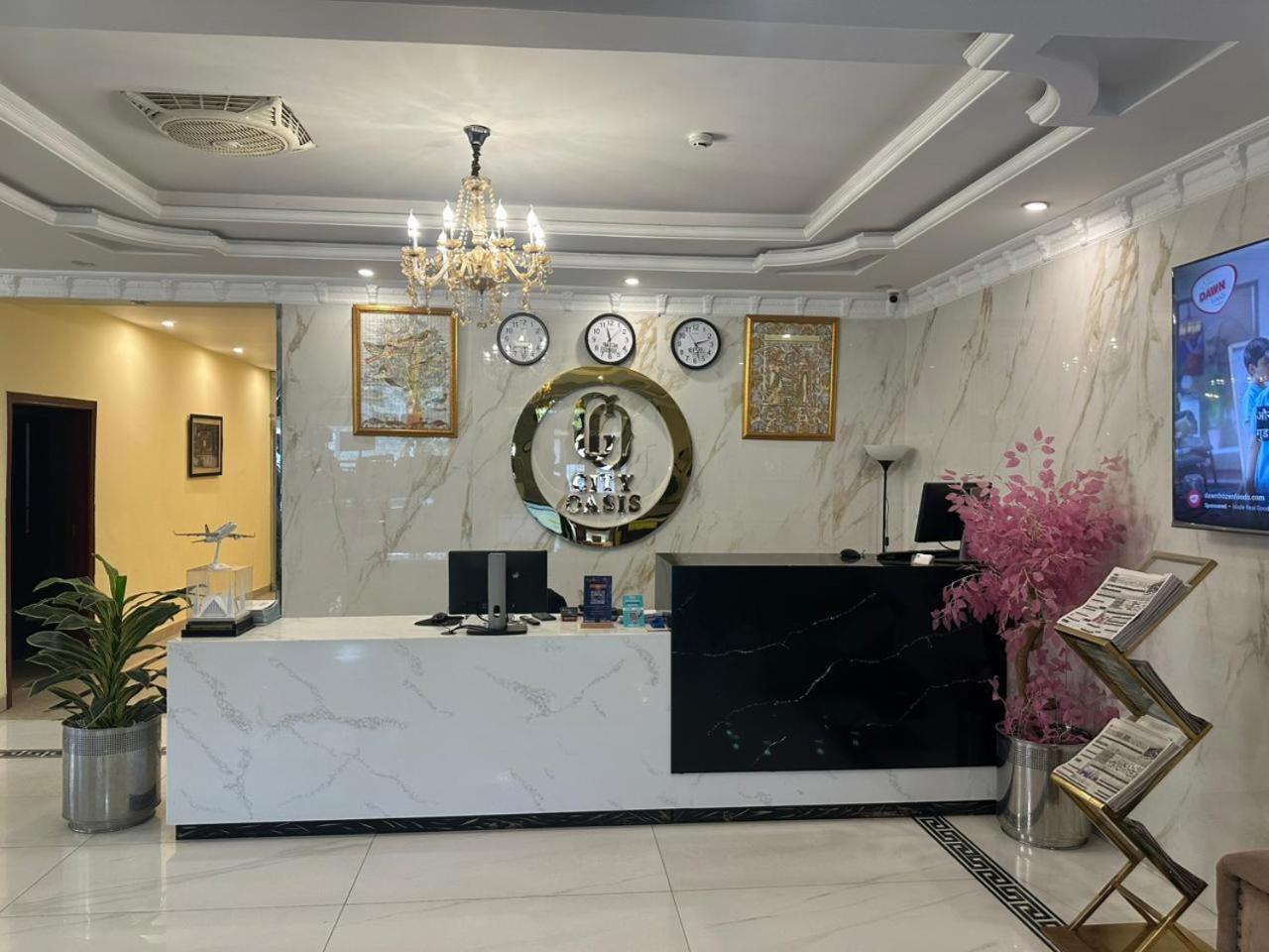Lobby at City Oasis Hotel, LAHORE
