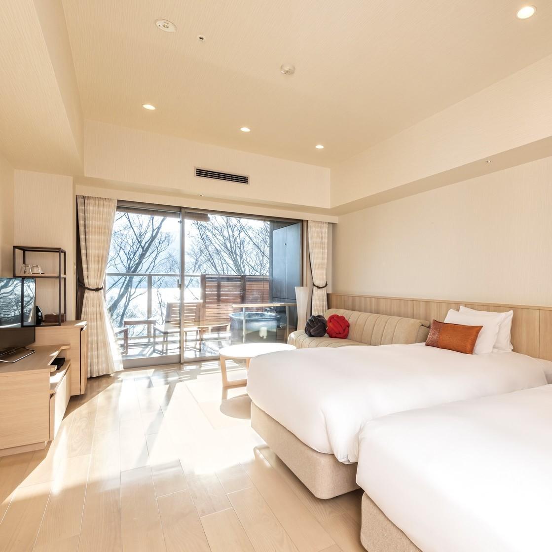 Standard, Twin Beds, Forest View, Outdoor Bath