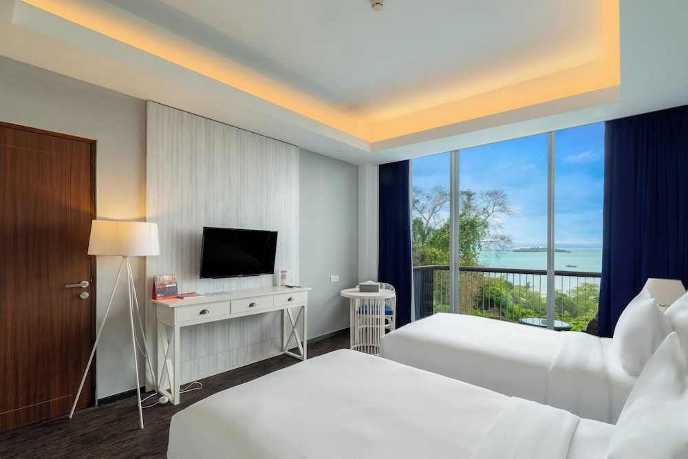 غرفة ديلوكس بسريرين منفصلين بإطلالة على البحر، Swiss Belresort Belitung 5/9