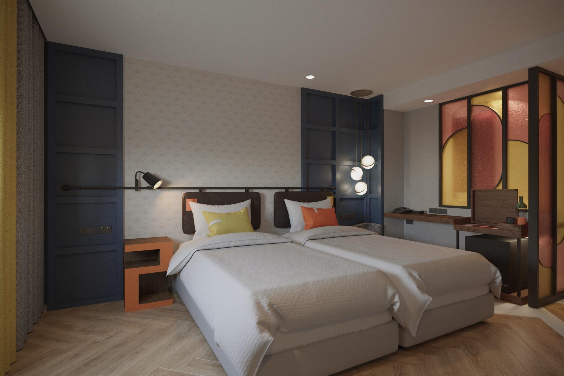 DELUXE, TWIN BEDS