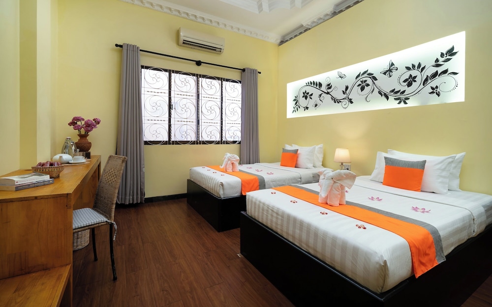غرفة ديلوكس بسرير مزدوج أو سريرين منفصلين، Central Indochine D Angkor Hotel 7/10