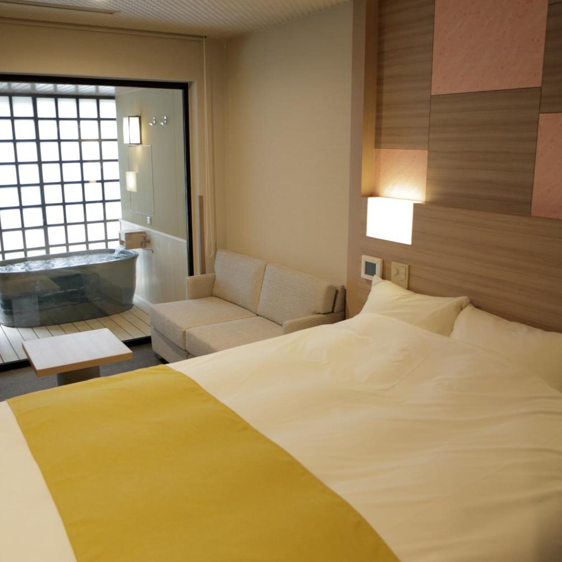 Deluxe, Double Bed, Outdoor Bath