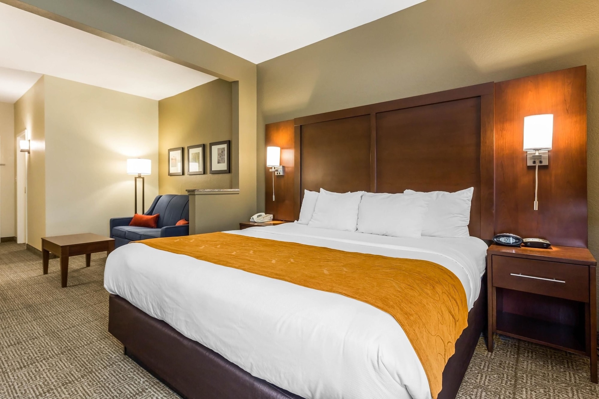 جناح بسرير كينج مع أريكة، Comfort Suites At The University 5/10
