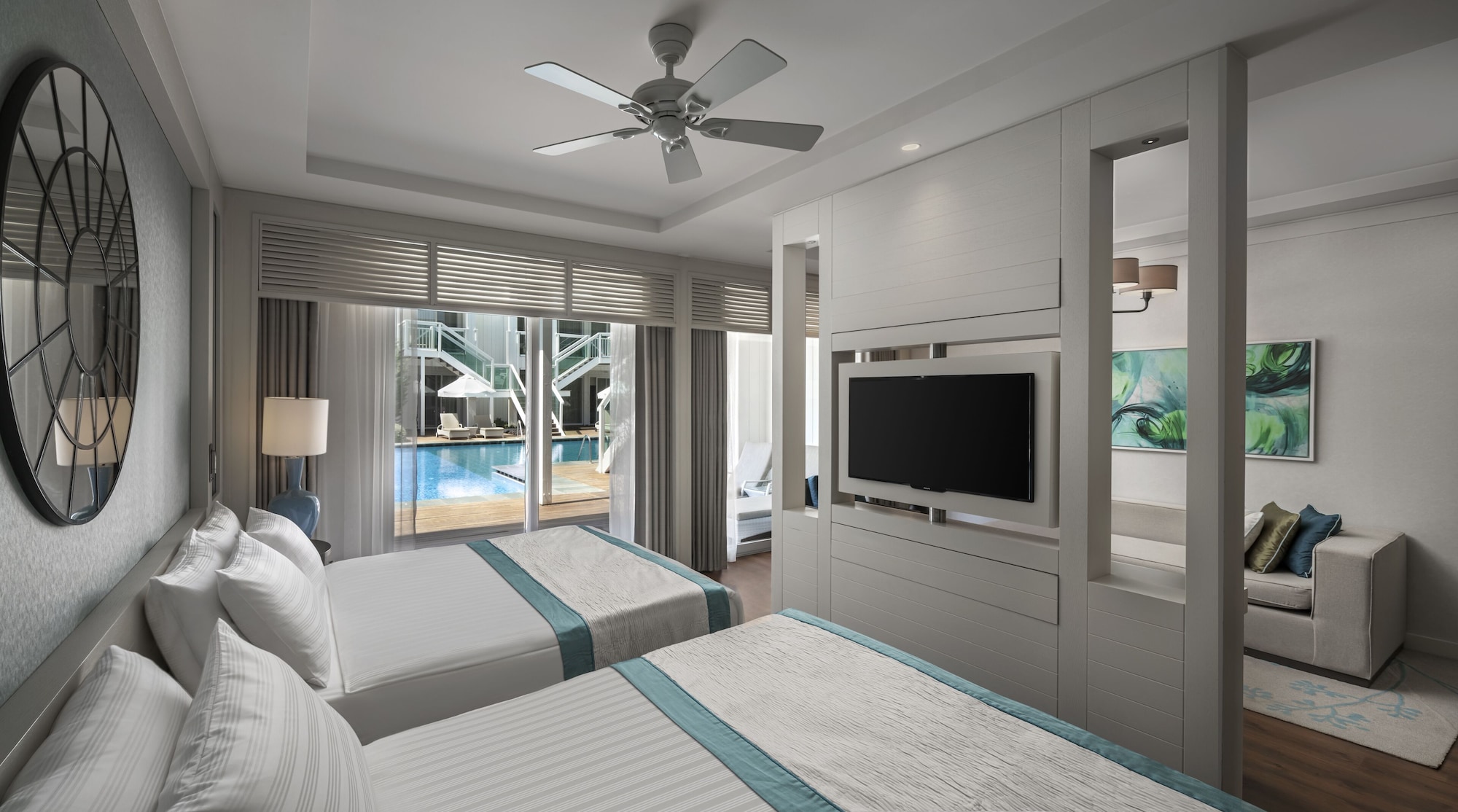 Pool, Luxury, Suite, 2 Double Beds, High Floor
