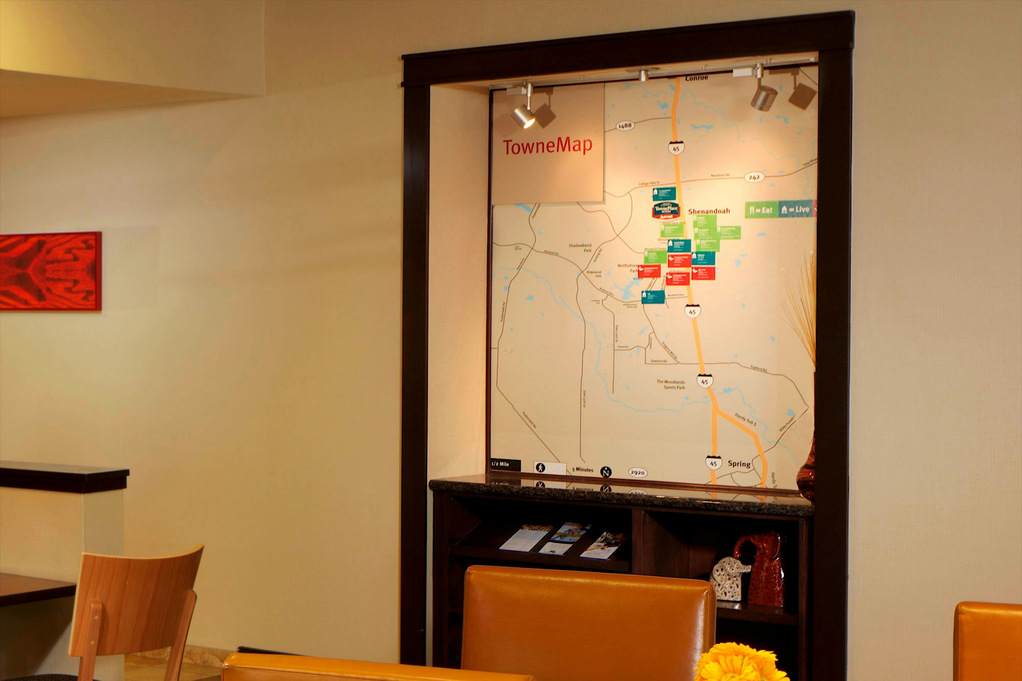 Lobby at TownePlace Suites By Marriott Houston North/Shenandoah, SHENANDOAH - TX