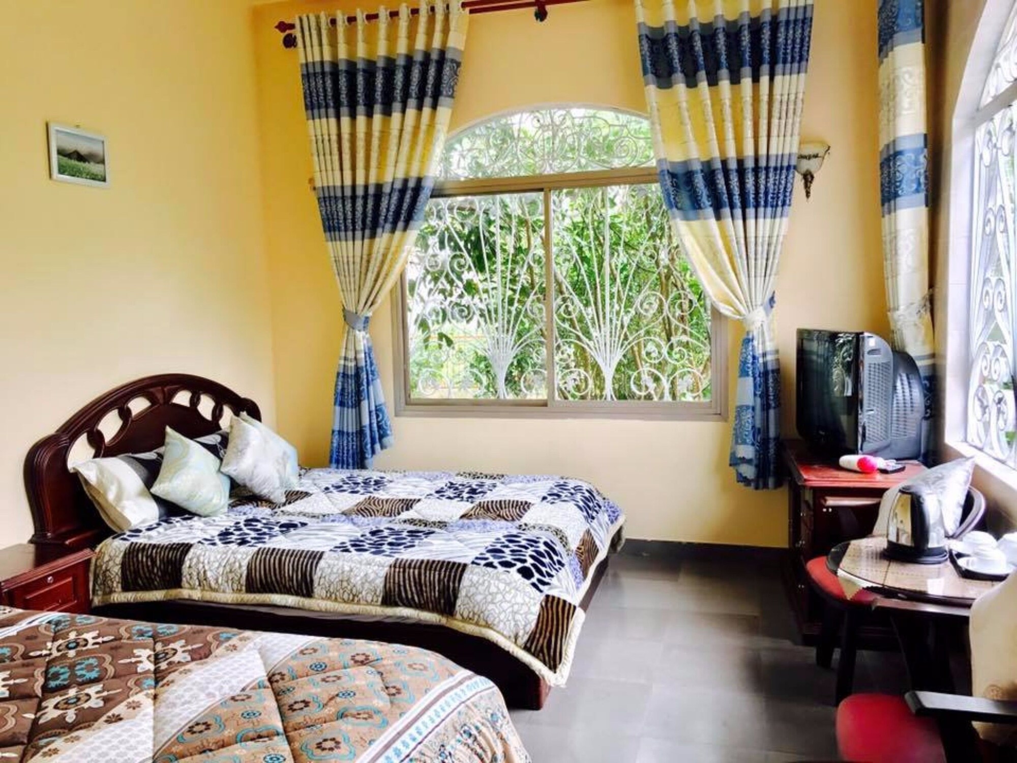 غرفة بسرير كوين بإطلالة على الحديقة، Memory Villa 6/9