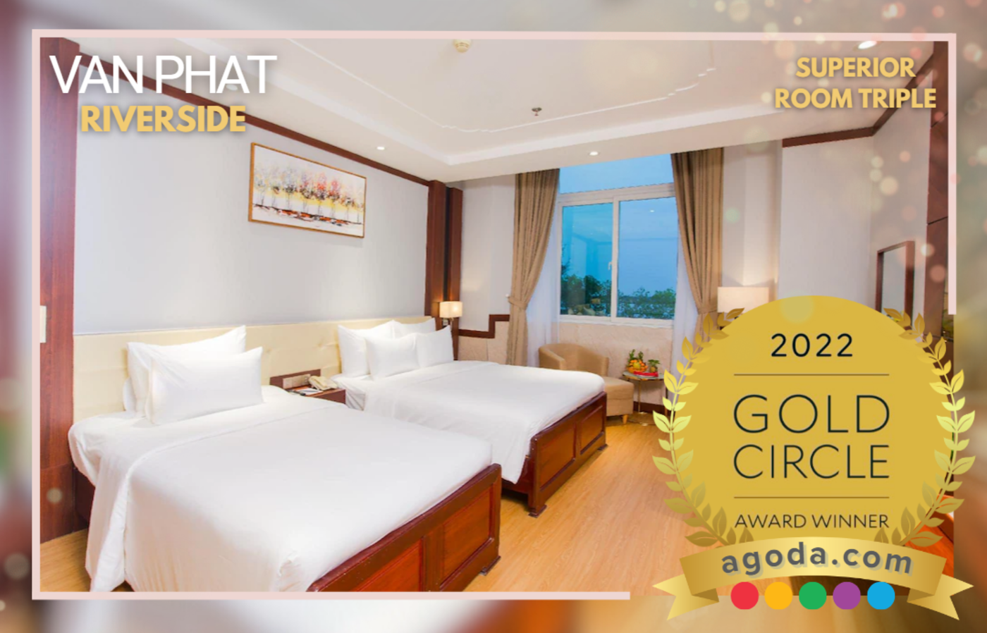غرفة سوبيريور ثلاثية بسرير مزدوج وسرير فردي، Van Phat Riverside Hotel 3/3