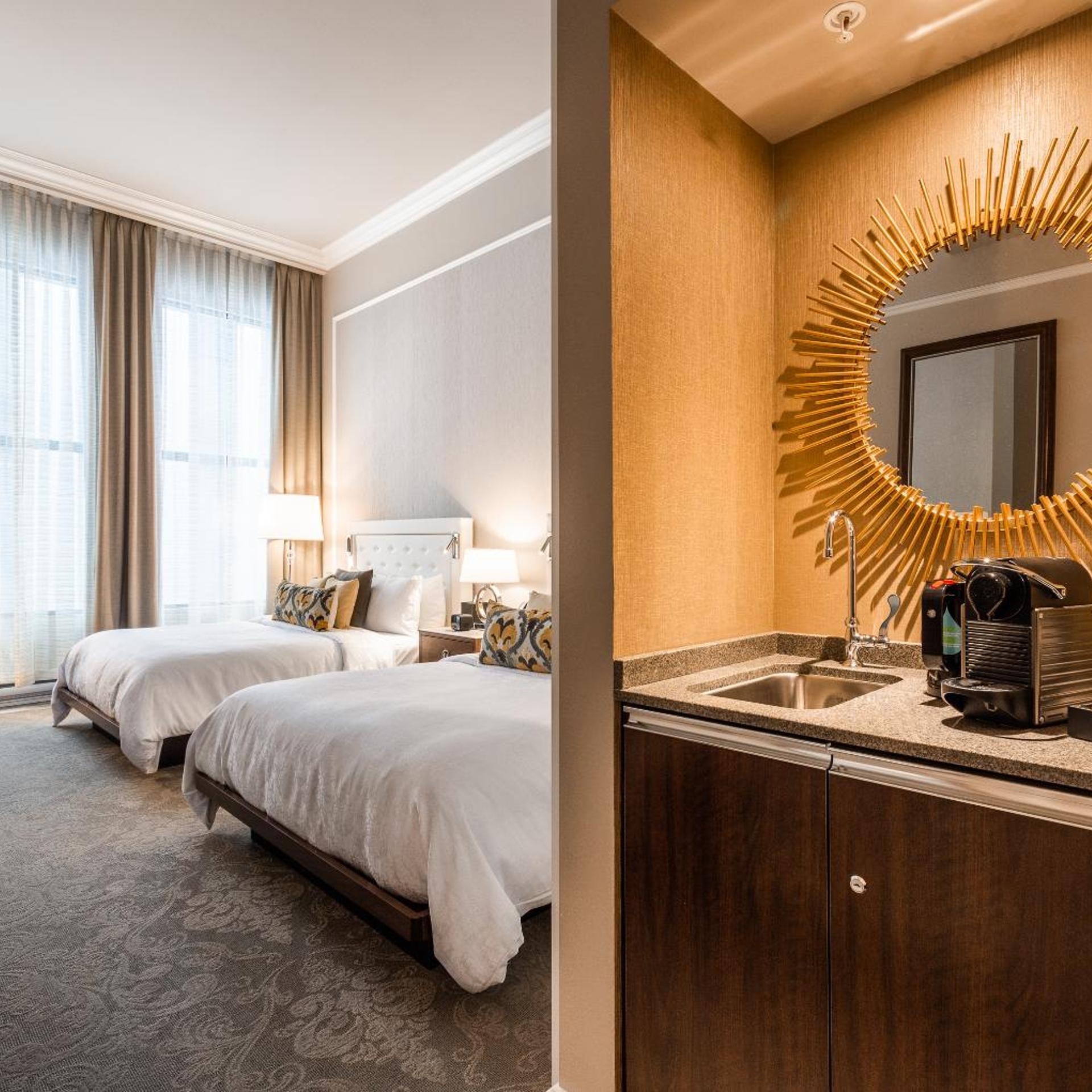 غرفة كلاسيكية بسرير كينج وسريرين كوين، Hotel Birks Montreal 10/10