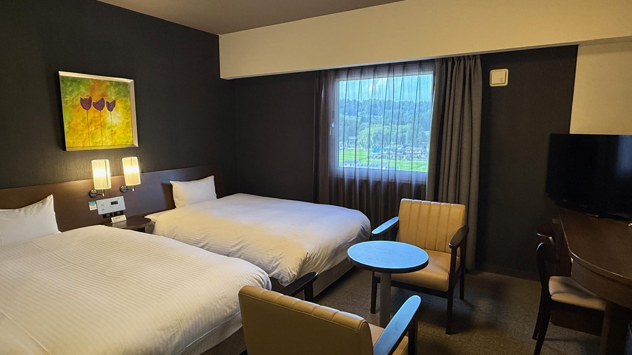 Standard, Twin Beds, Mountain View, Night View
