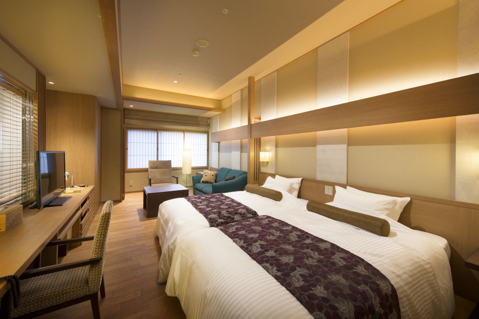 Premium, Twin Beds, Semi Outdoor Bath