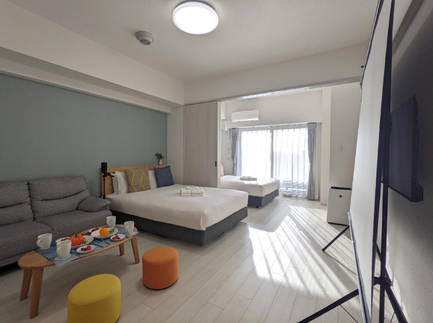 Room, Quadruple, Twin Beds, Night View, High Floor