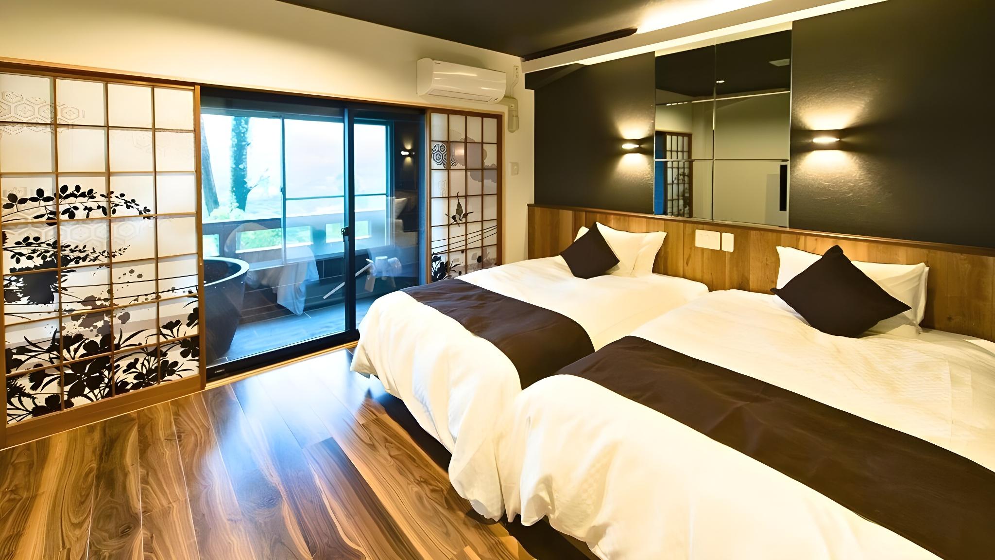 Japanese Western, Premium, Suite, 2 Double Beds, Outdoor Bath, Smoking