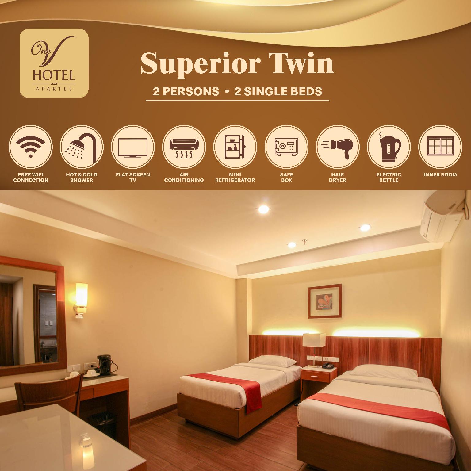 Superior, Twin Beds, No Window