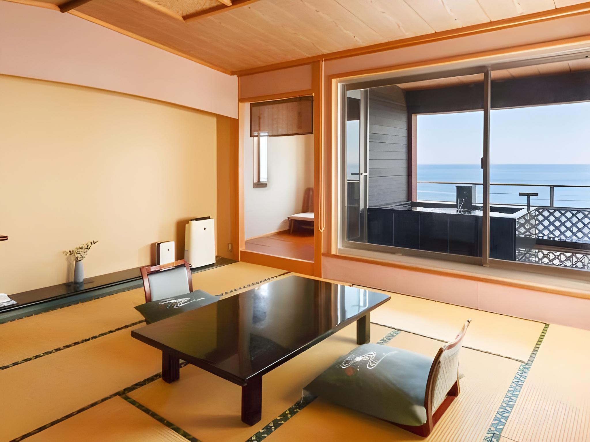 Japanese, Ocean View, Outdoor Bath, Corner
