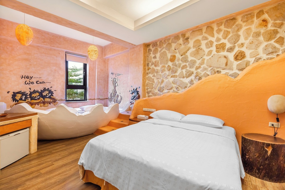 غرفة ديلوكس رباعية بسرير كينج، Kenting Fairyland & Farm Guest House 2/8