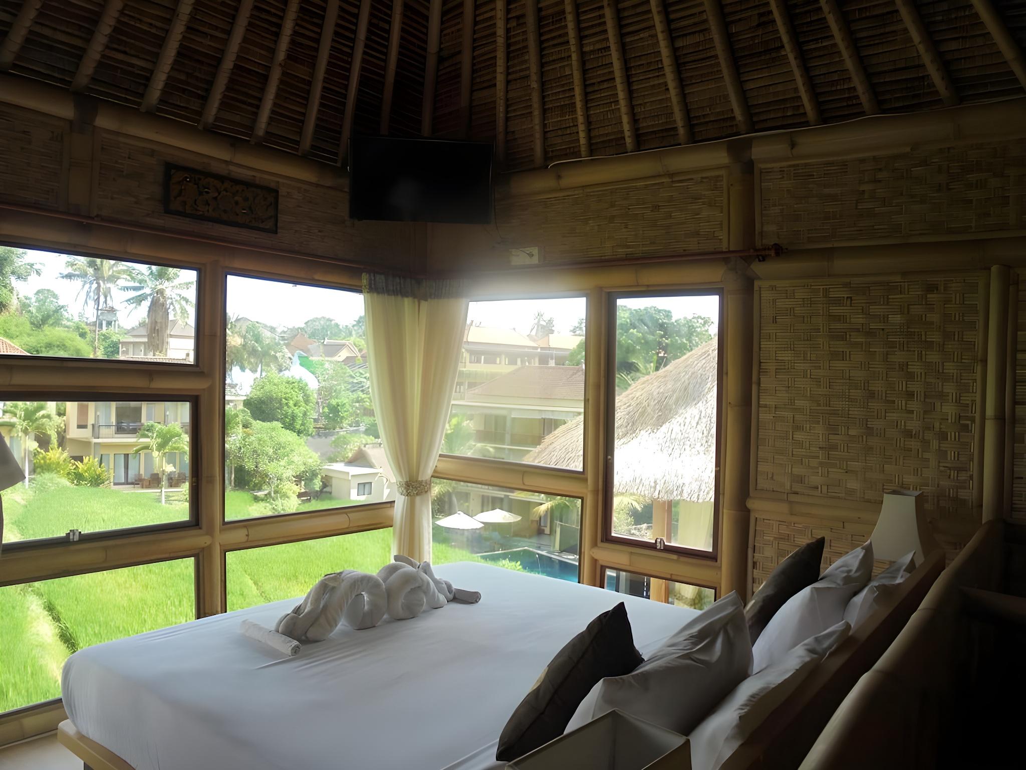 1 Bedroom, Bamboo House, Single Bed, Rice Field View