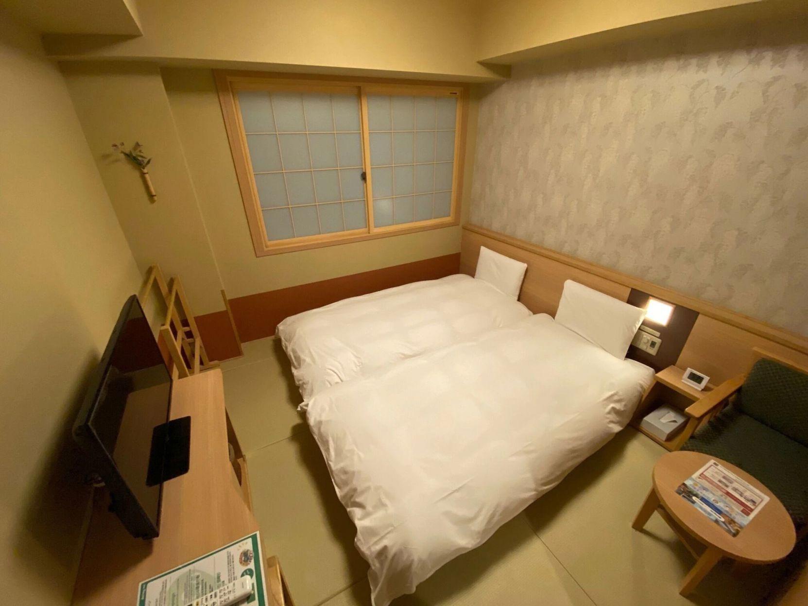 Compact, 2 Double Beds