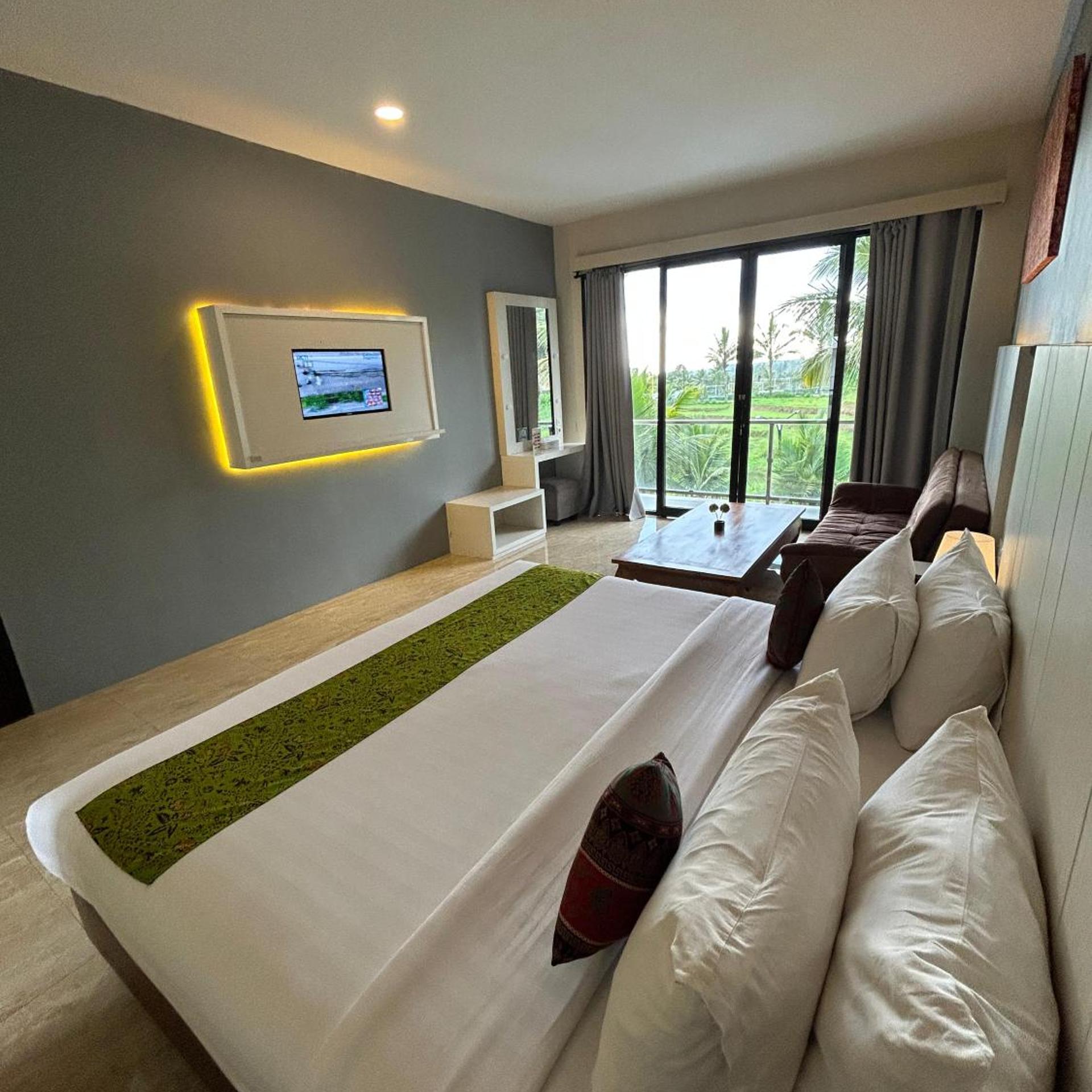 جناح بسرير كينج بإطلالة على المسبح، Grand Harvest Resort and Villas 4/10