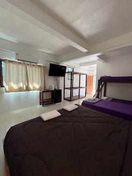 Family, 1 Double and 3 Single Beds, with View