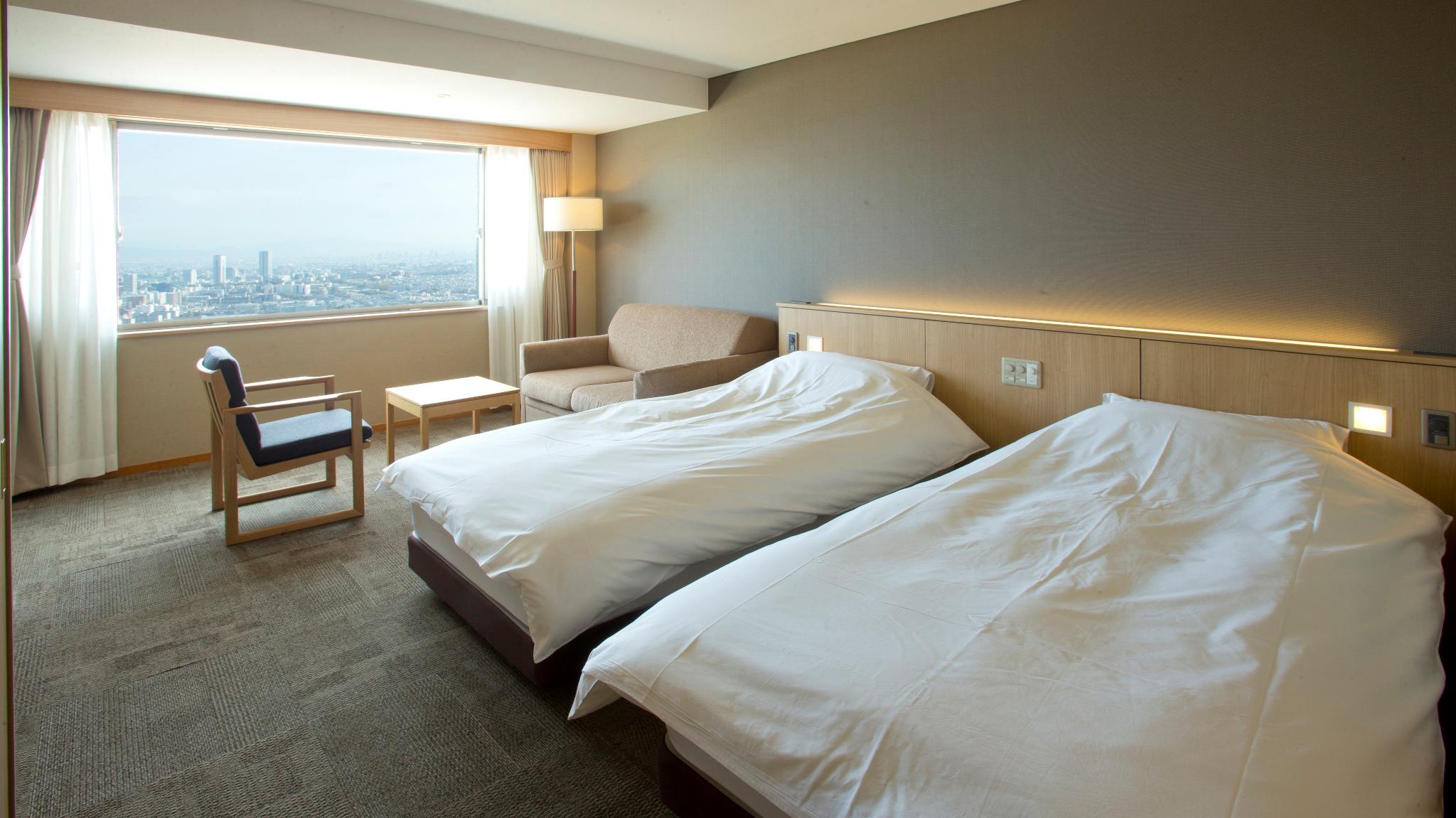 Standard, Twin Beds, Night View