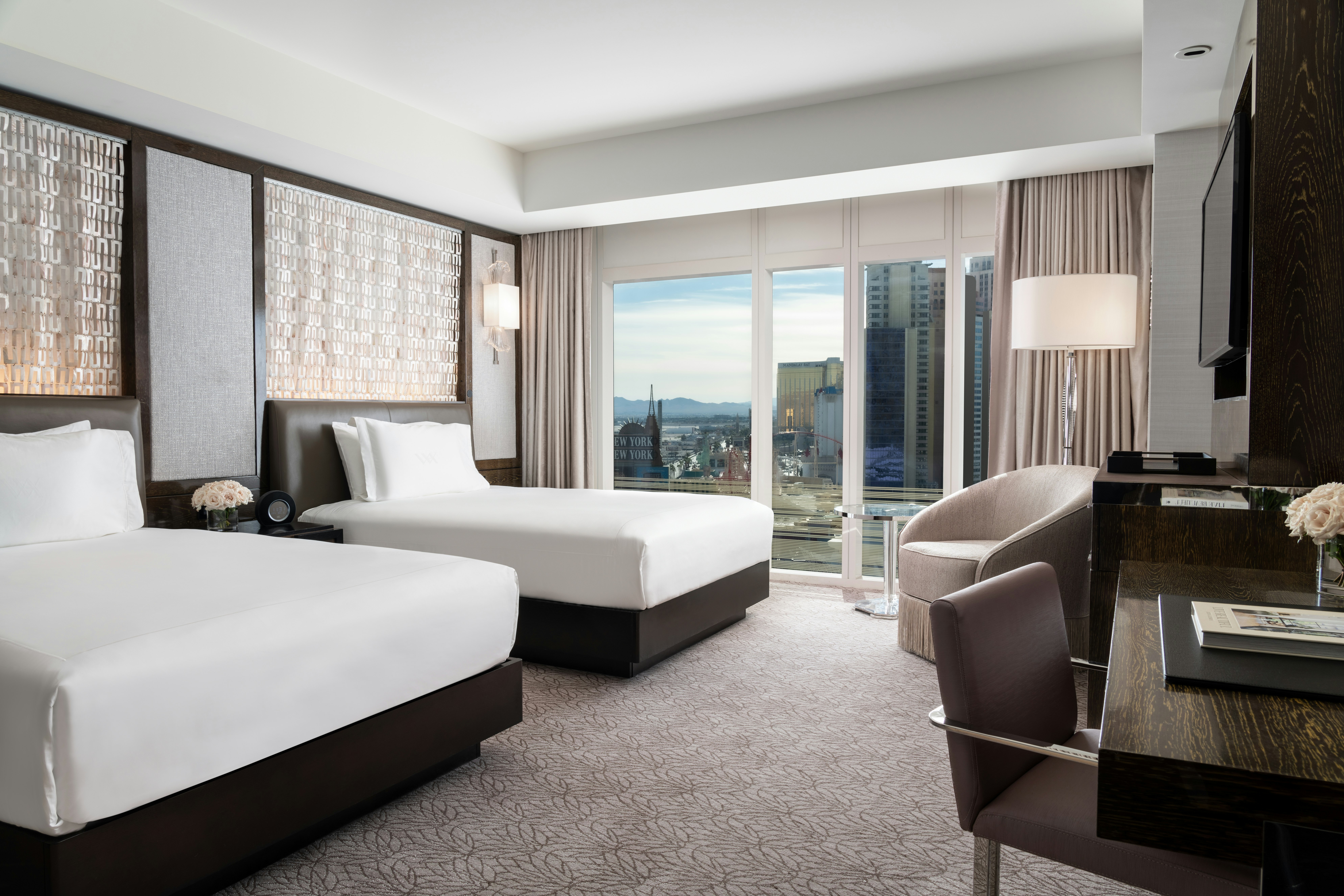ROOM, 2 DOUBLE BEDS, STRIP VIEW
