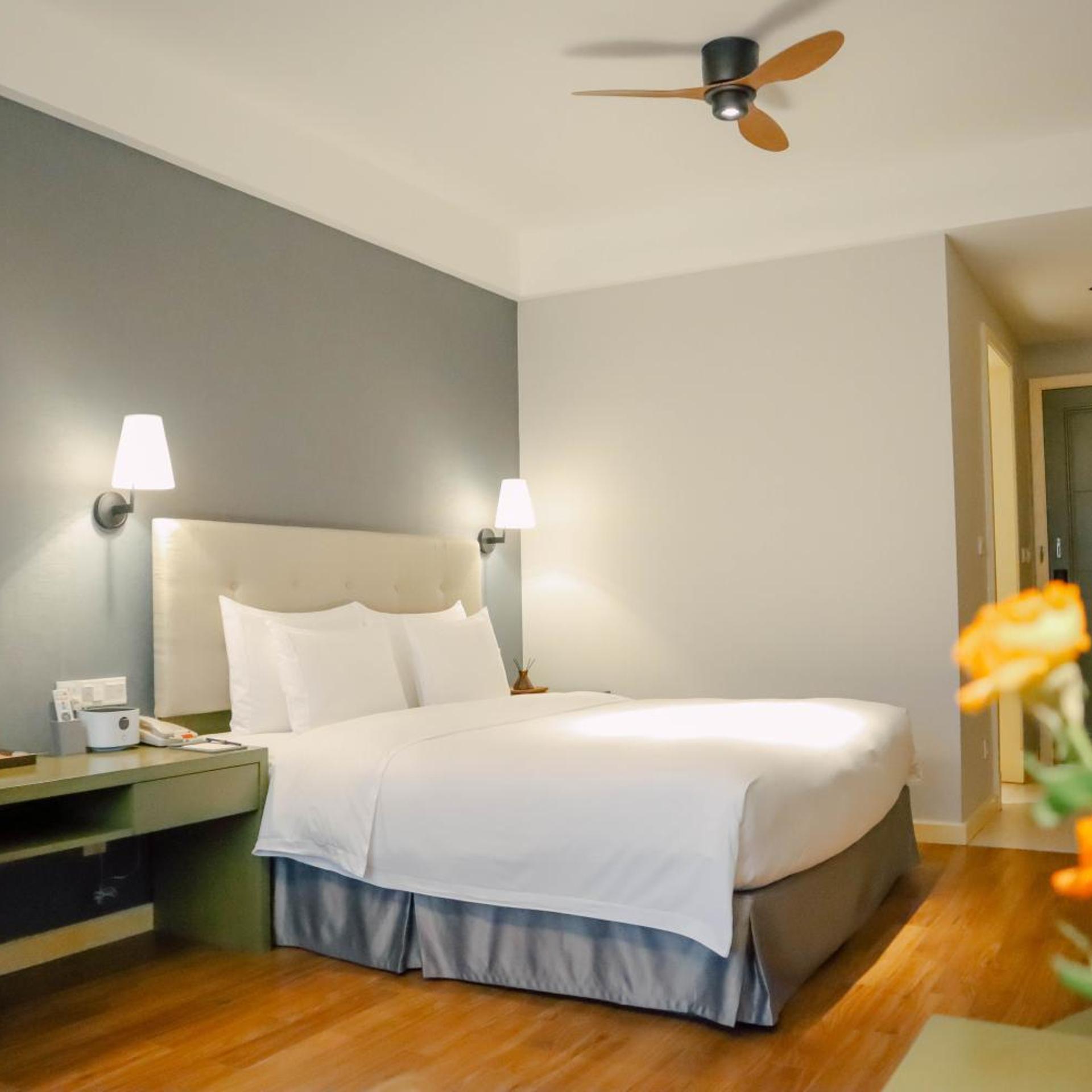 غرفة ديلوكس بسرير مزدوج بإطلالة على الحديقة، City Hotel Xiamen 3/3