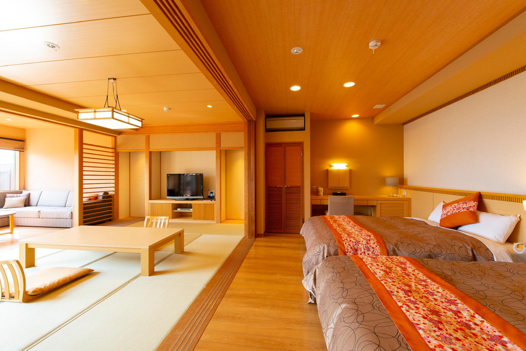 Japanese Western, 2 Double Beds, Outdoor Bath