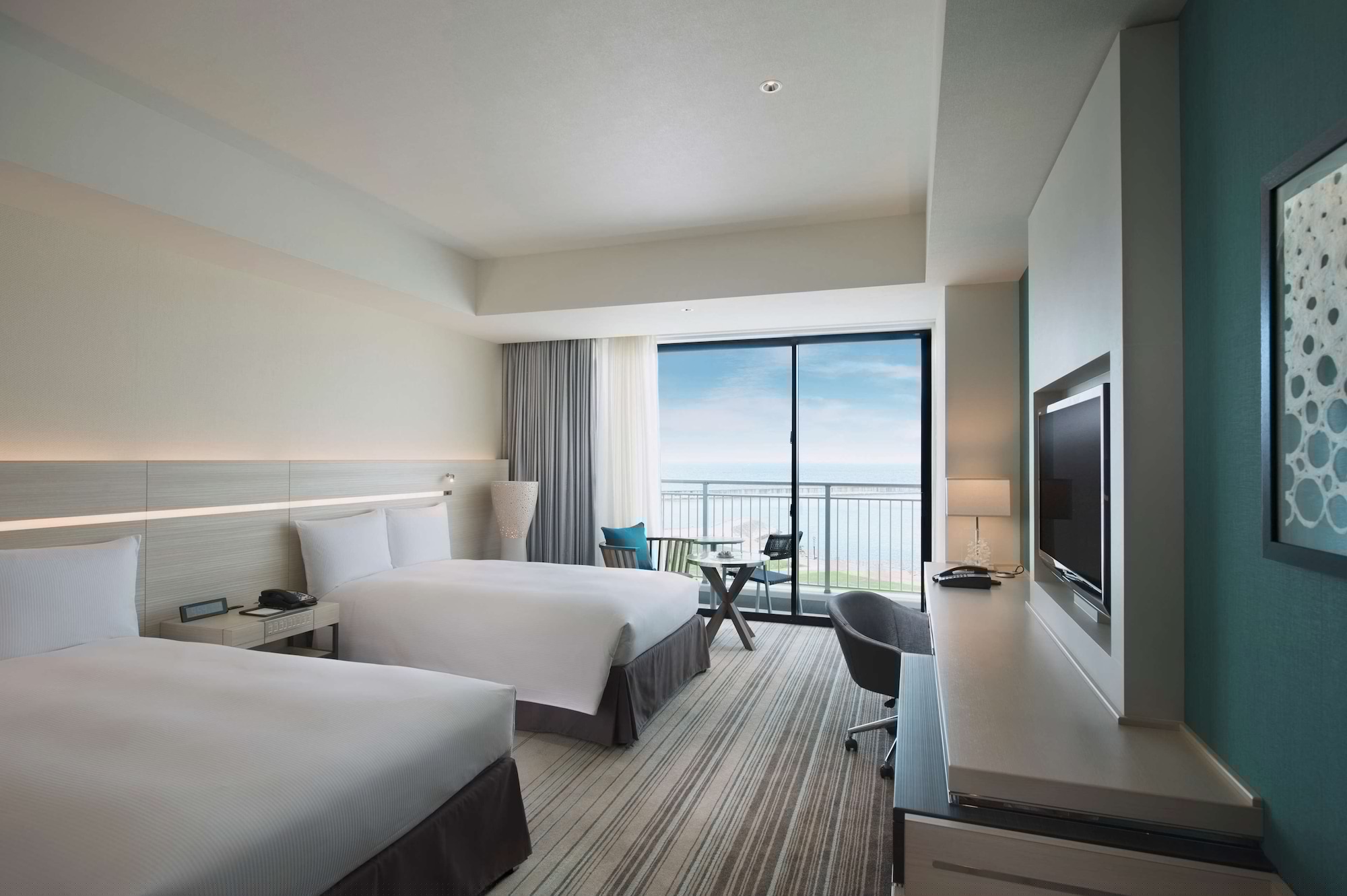 GUEST ROOM, TWIN BEDS, OCEAN VIEW, BALCONY