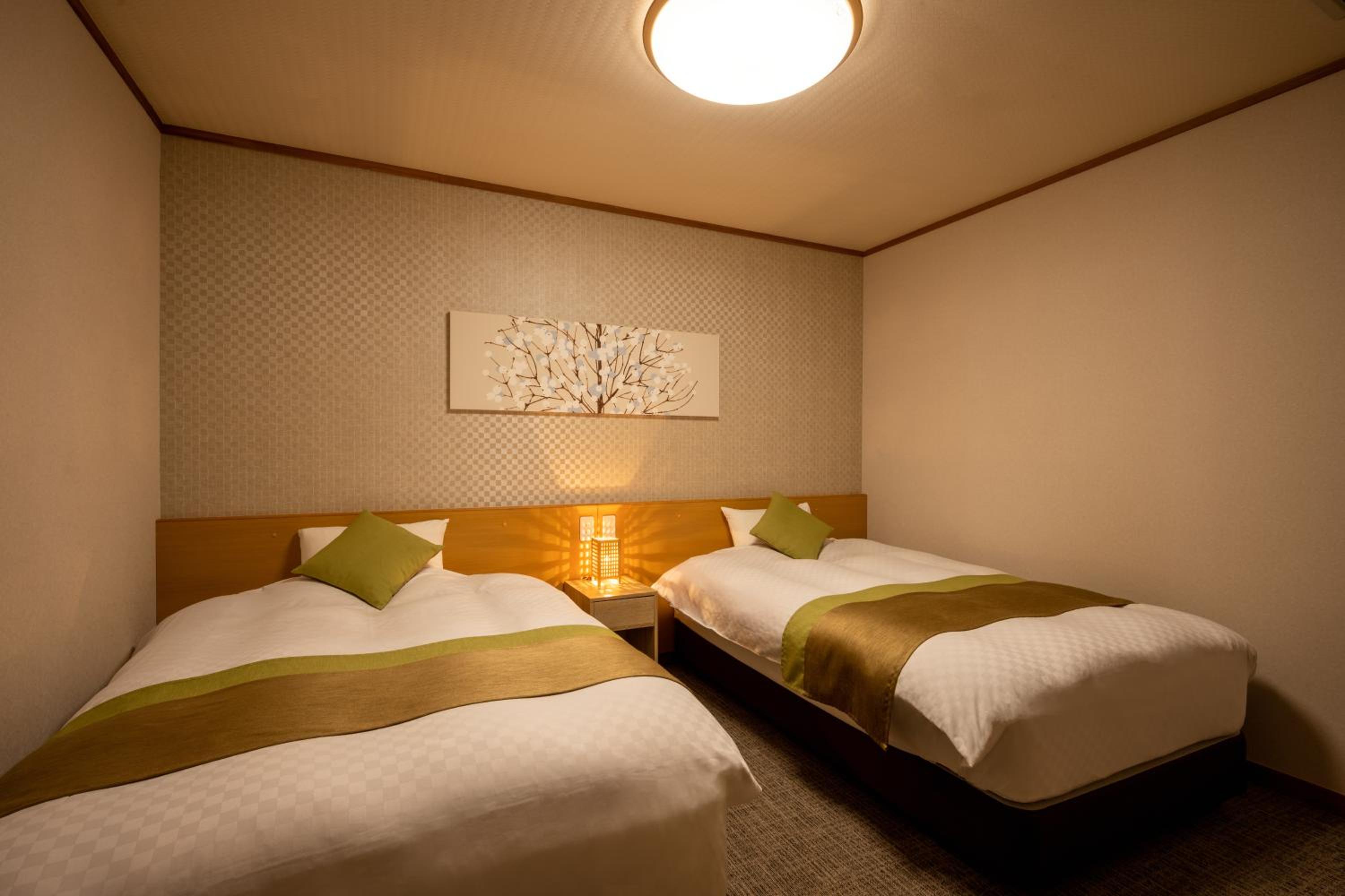 Japanese Western, Twin Beds, Outdoor Bath