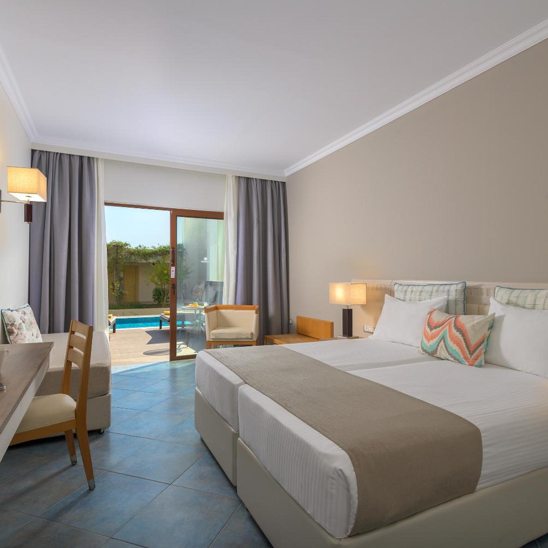 Superior, Double Bed, Garden and Pool View
