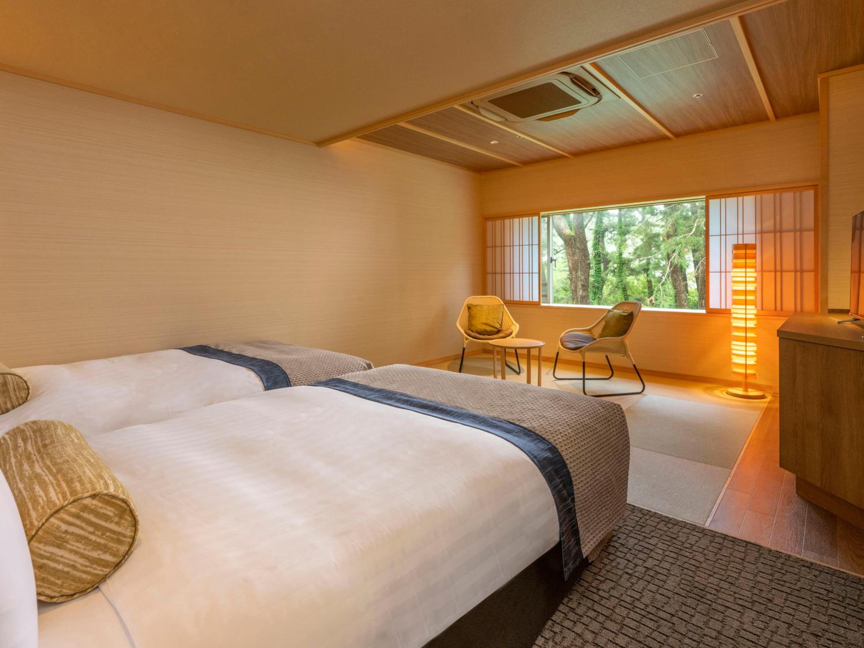 Semi Room, Japanese Western, 2 Semi Double Beds, 2 Futon Beds