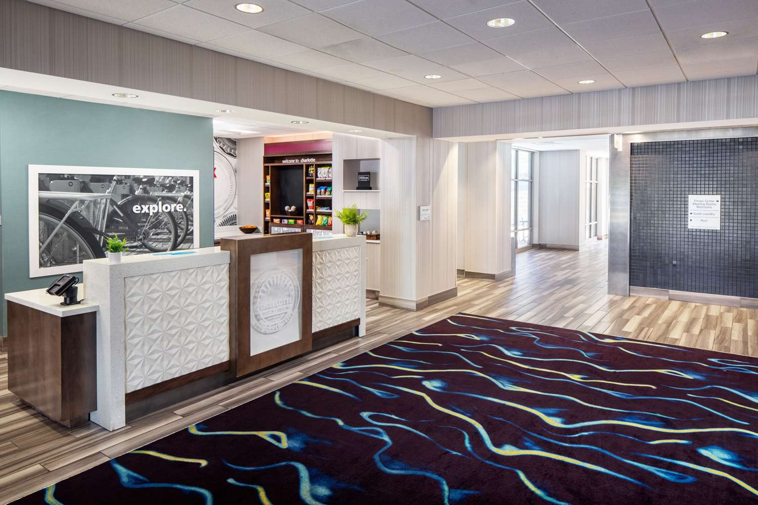 Lobby at HAMPTON INN SUITES CHARLOTTE BALLANTYNE NC, CHARLOTTE - NC