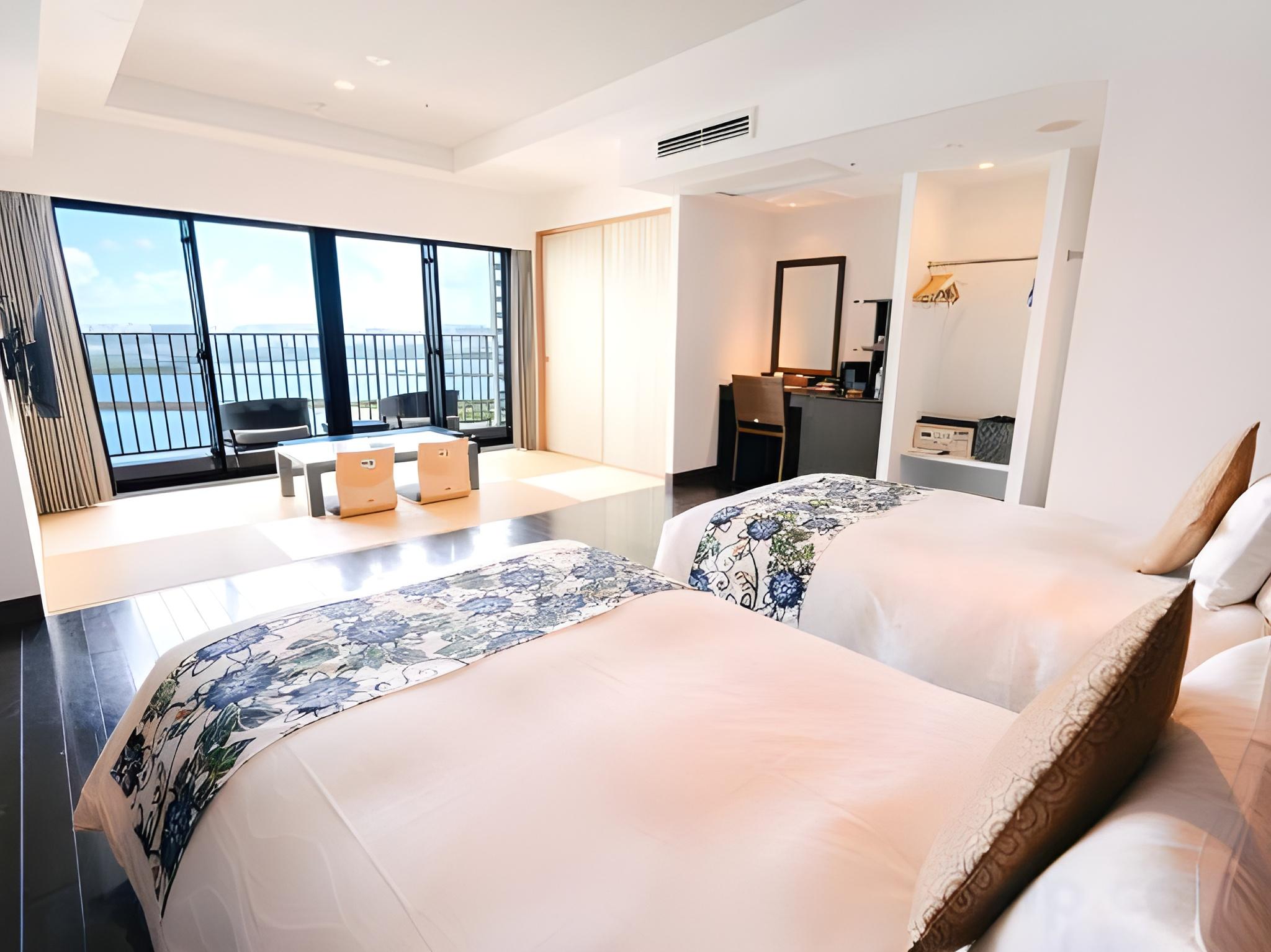 Deluxe, Twin Beds, Airport View, Outdoor Bath, Tatami, Corner