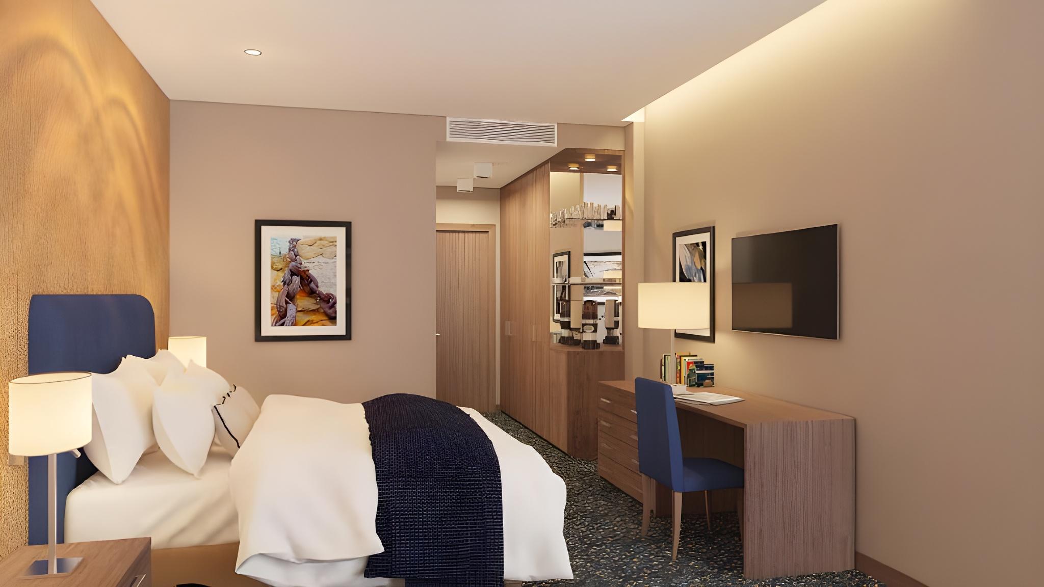 غرفة بسريرين منفصلين