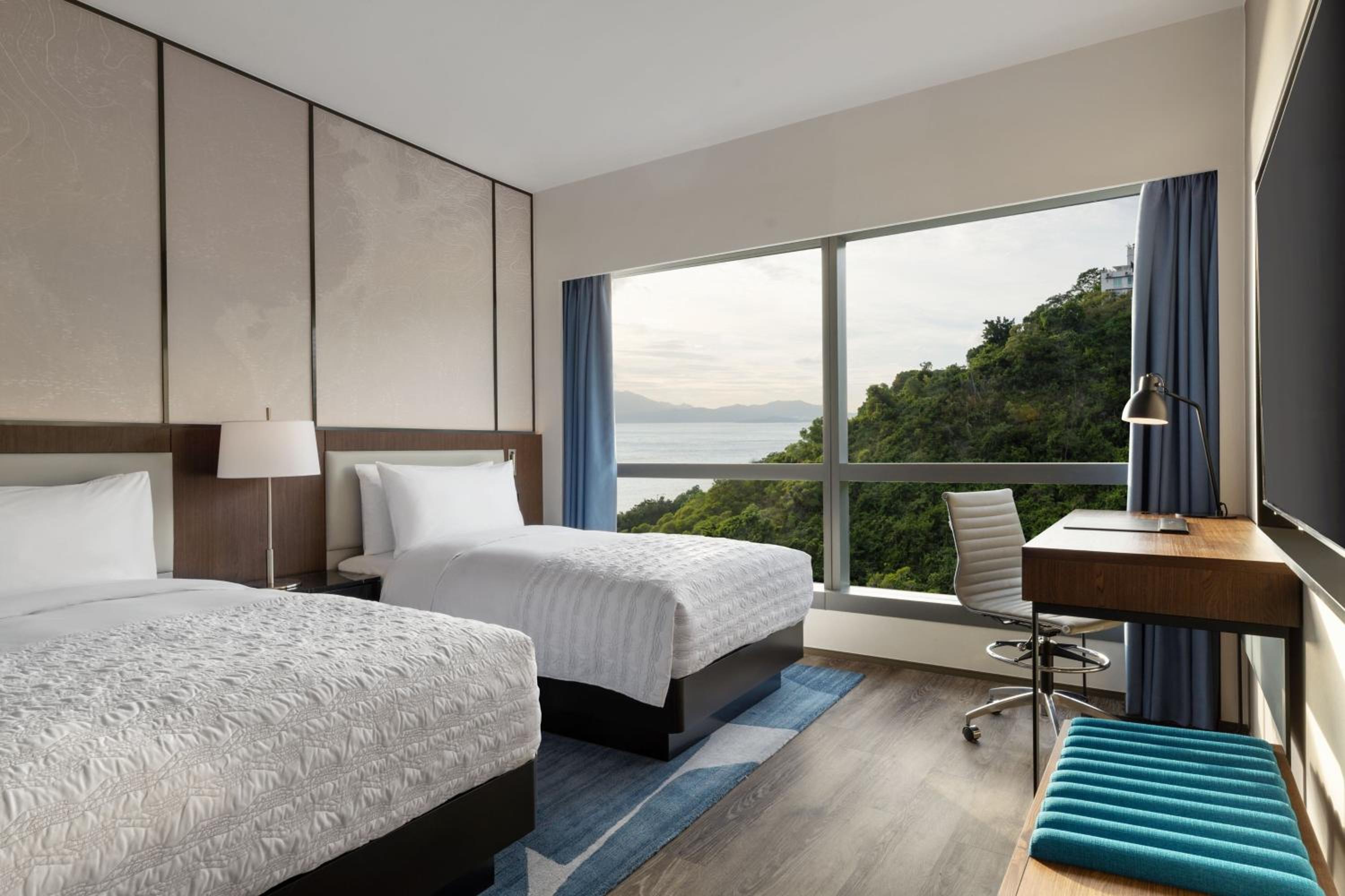 Room, Twin Beds, Side Ocean View