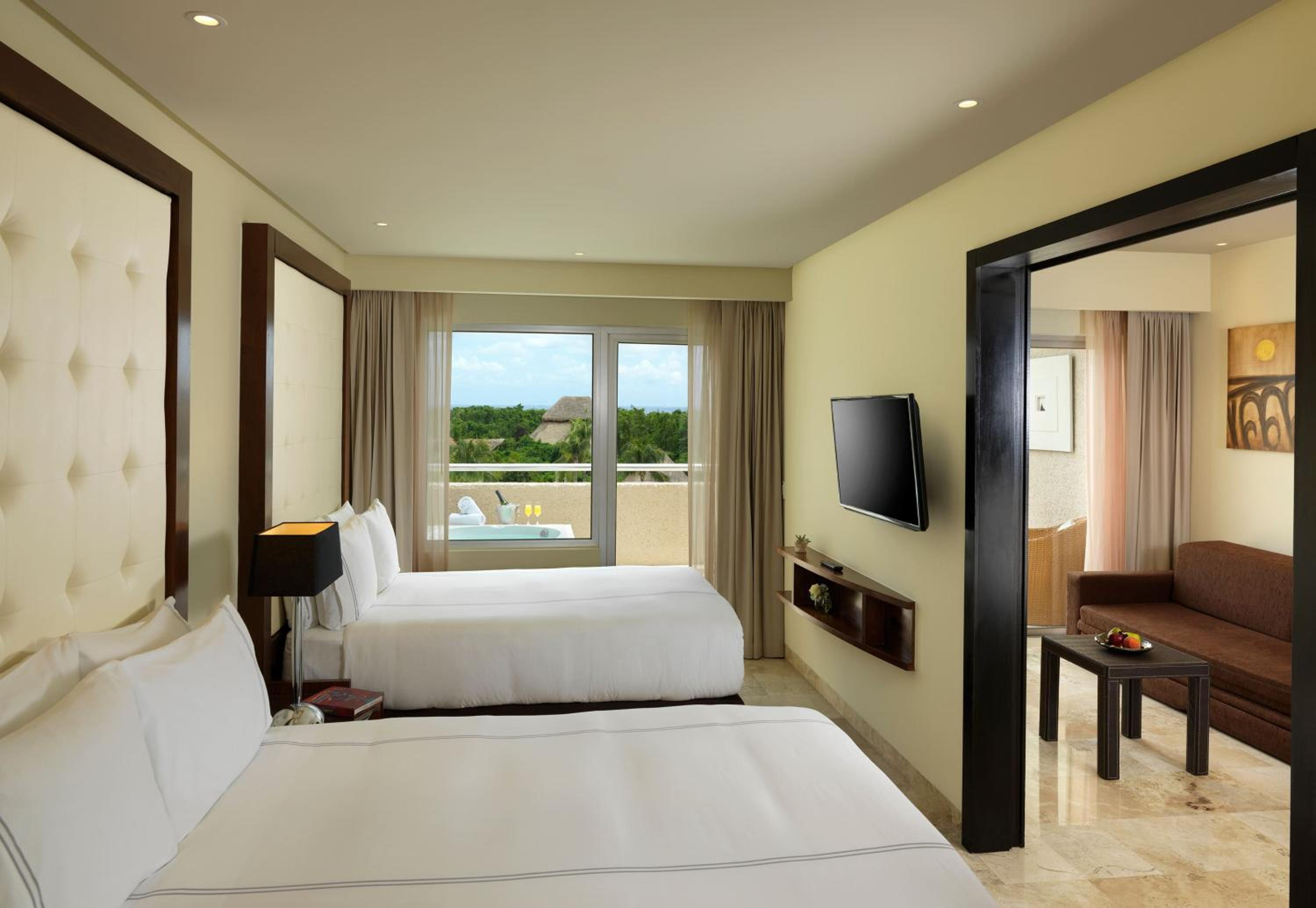 Suite, 2 Double Beds, Nature View, Sofa