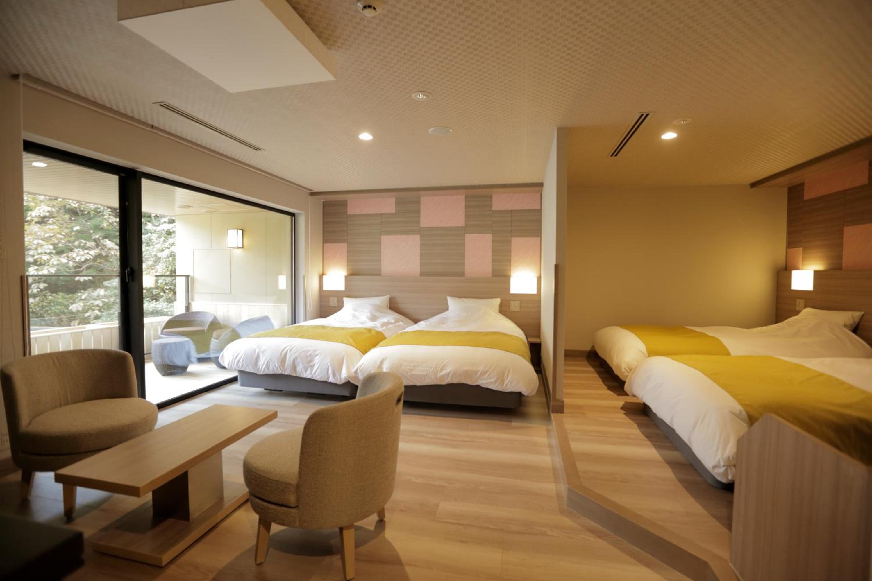 Room, Quadruple, 4 Beds, Semi Outdoor Bath