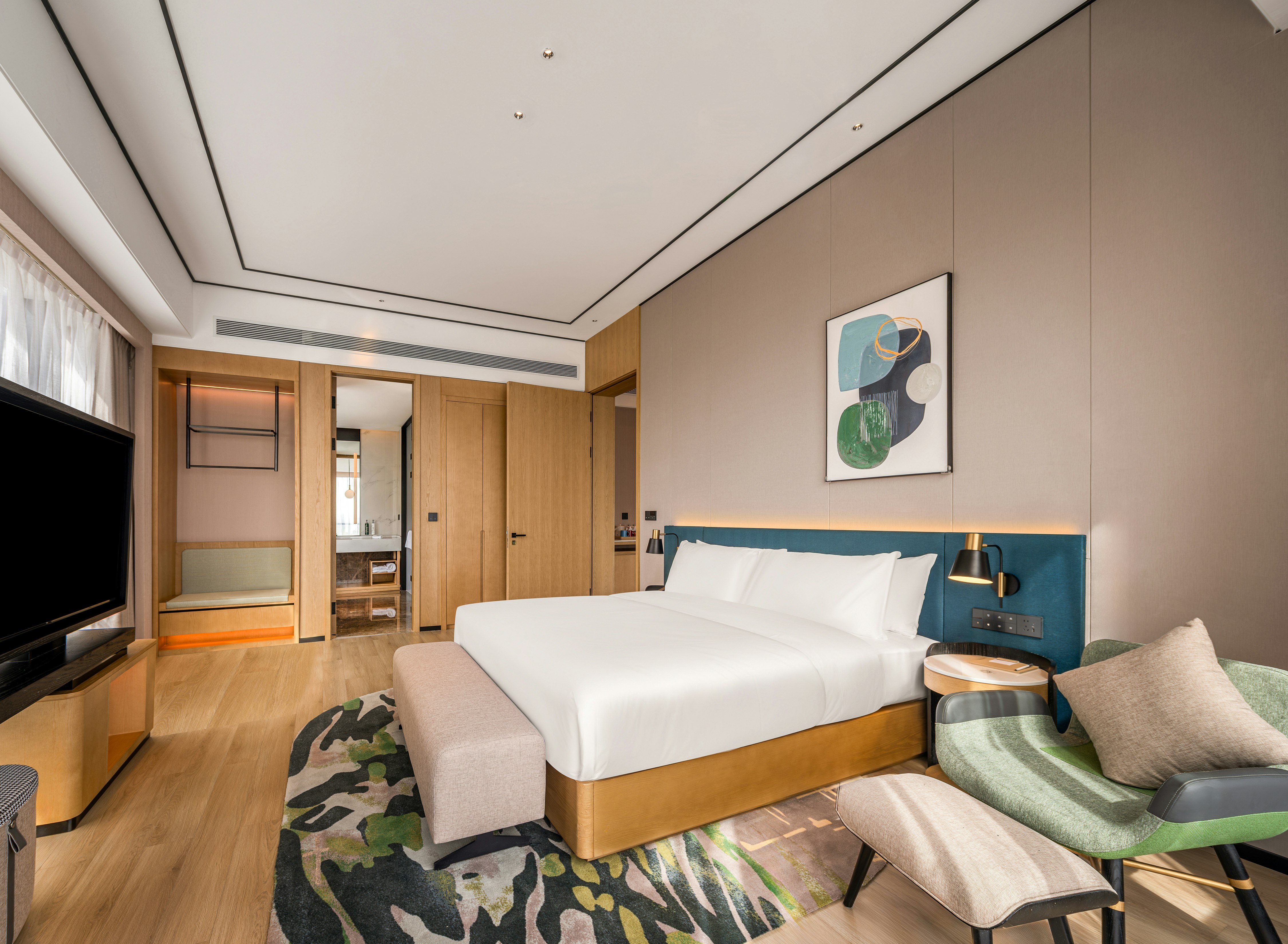 جناح ديلوكس بسرير كينج، Hilton Garden Inn Fenyang Yulongwan 2/5