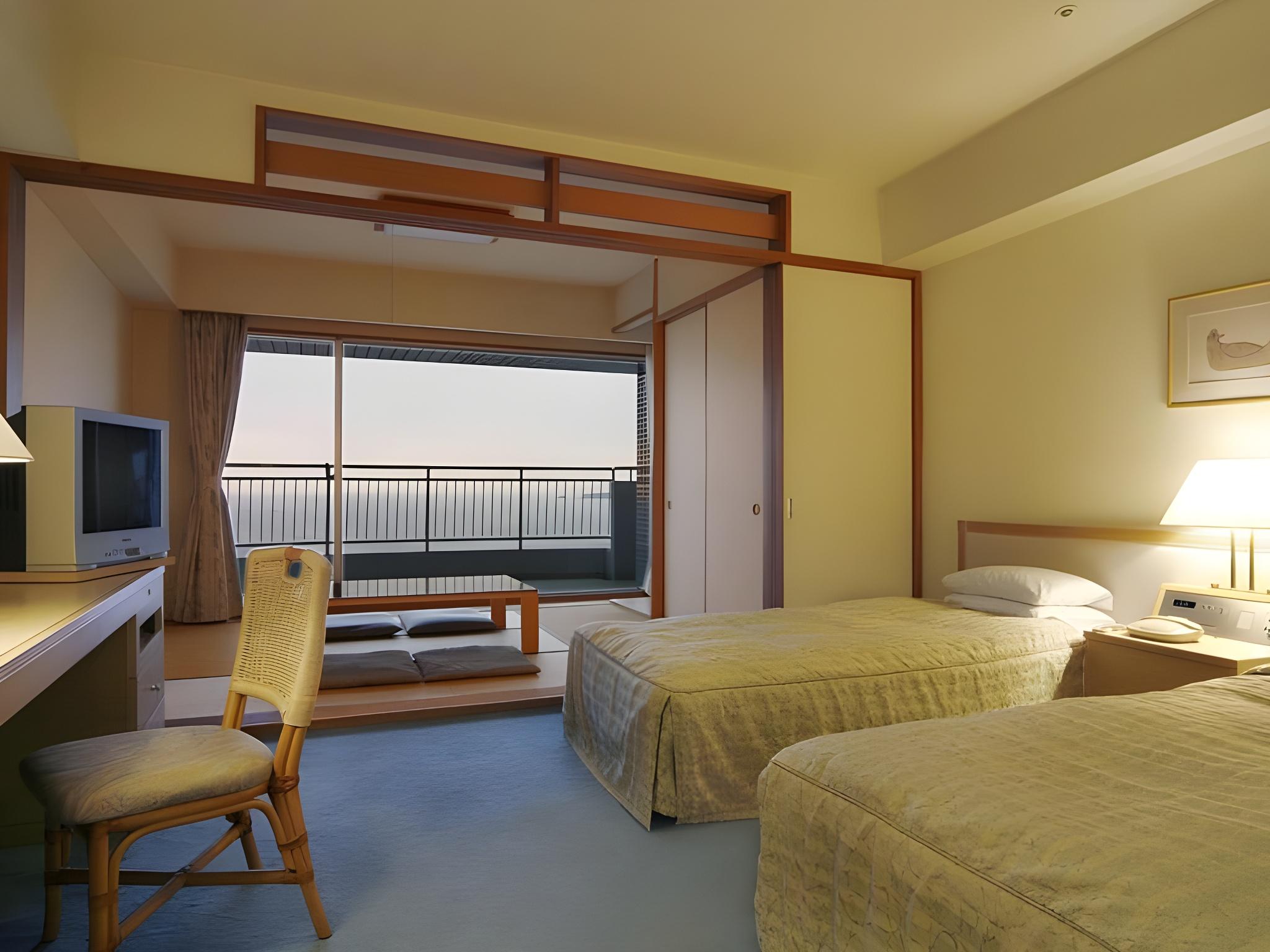 Japanese Western, Futon Bed, Twin Beds, Ocean View