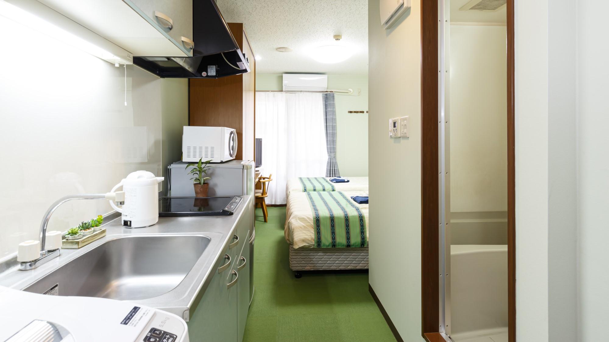 Renovated, Semi Room, Semi Double Bed, Washing Machine, Balcony