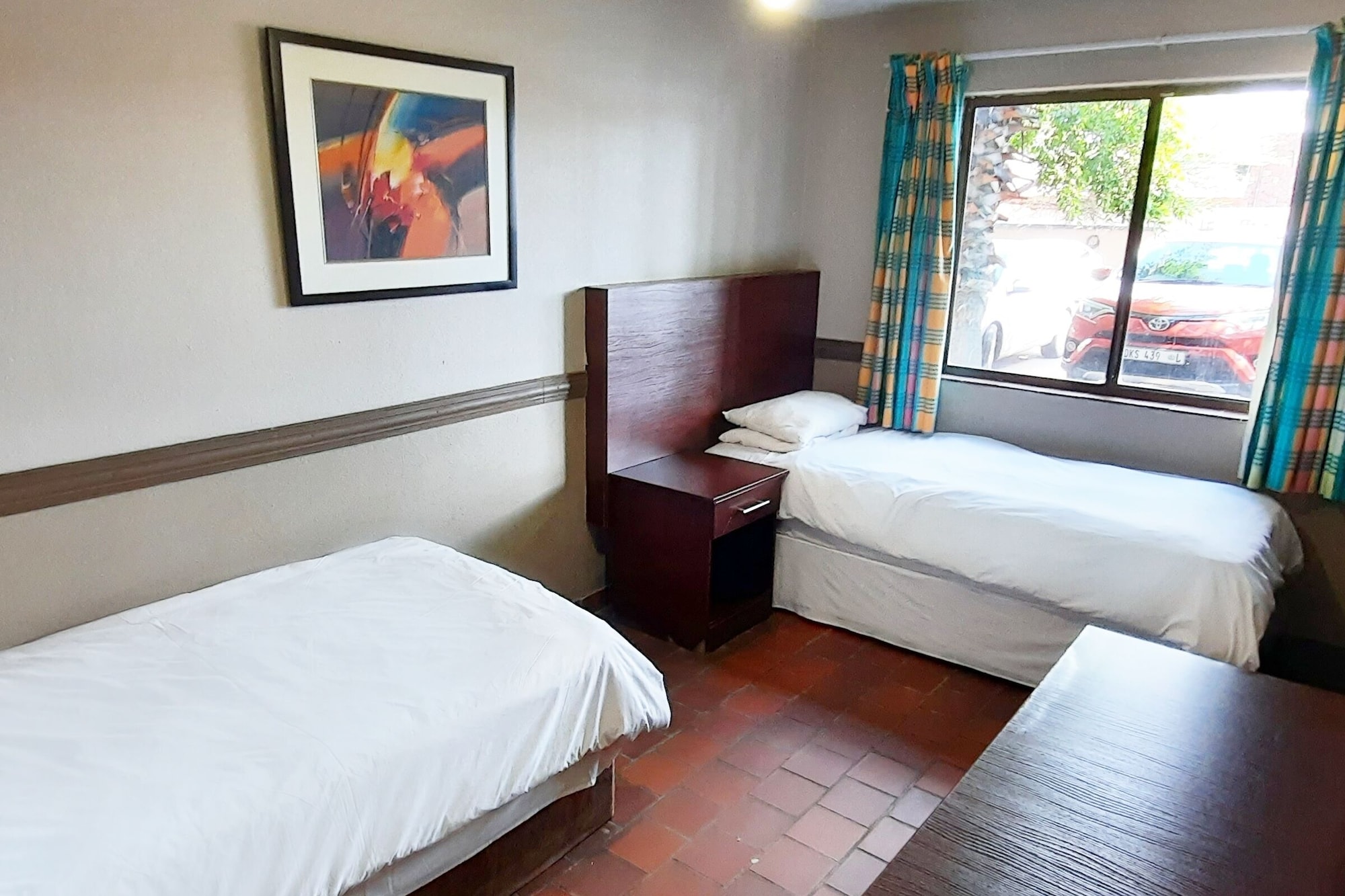 3 Bedrooms, Basic, Apartment, 1 Double and 4 Single Beds, Pool View, Pool Access