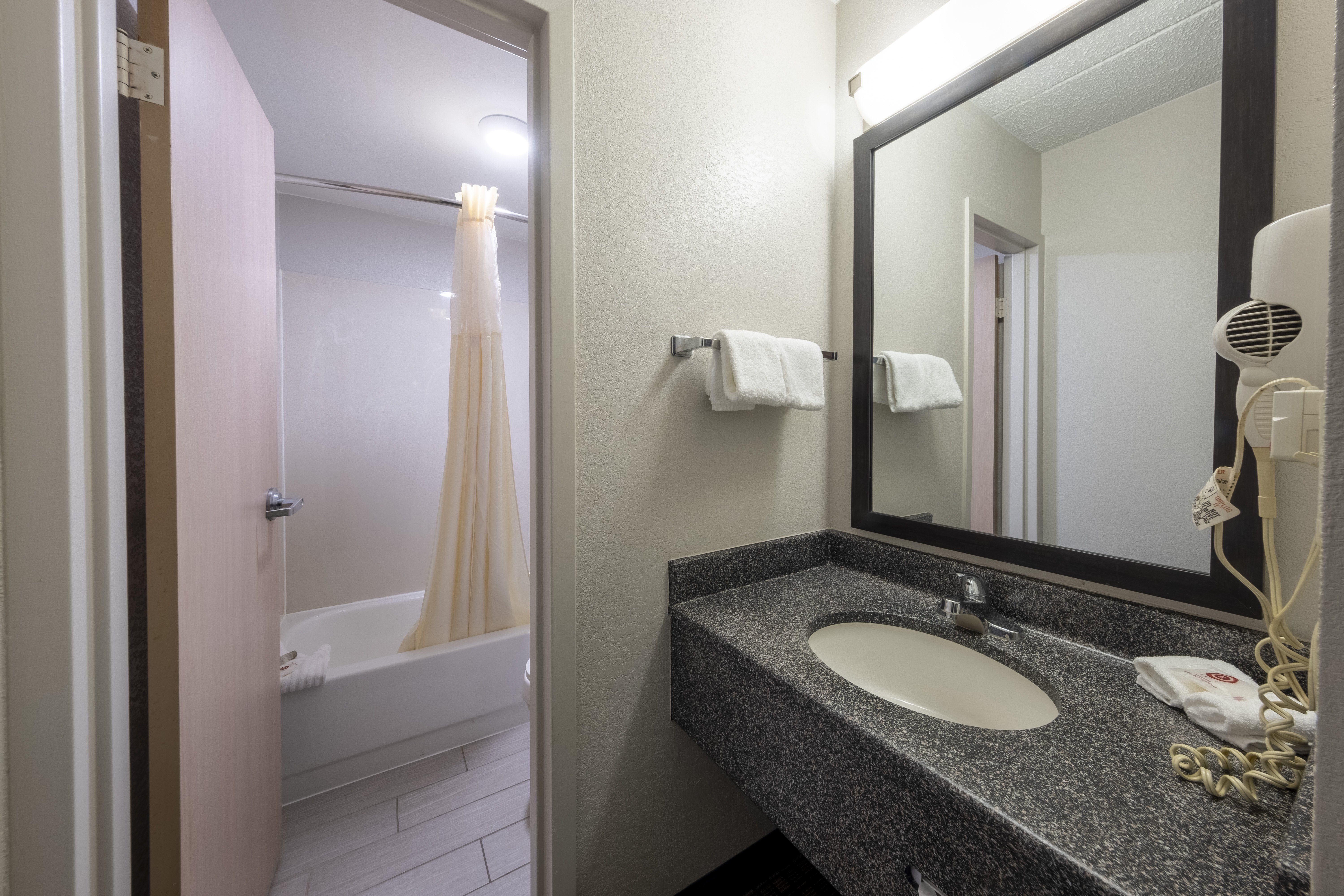 Room, 2 Double Beds, Sofa, HomeTown Inn by Red Roof East Syracuse 4/6