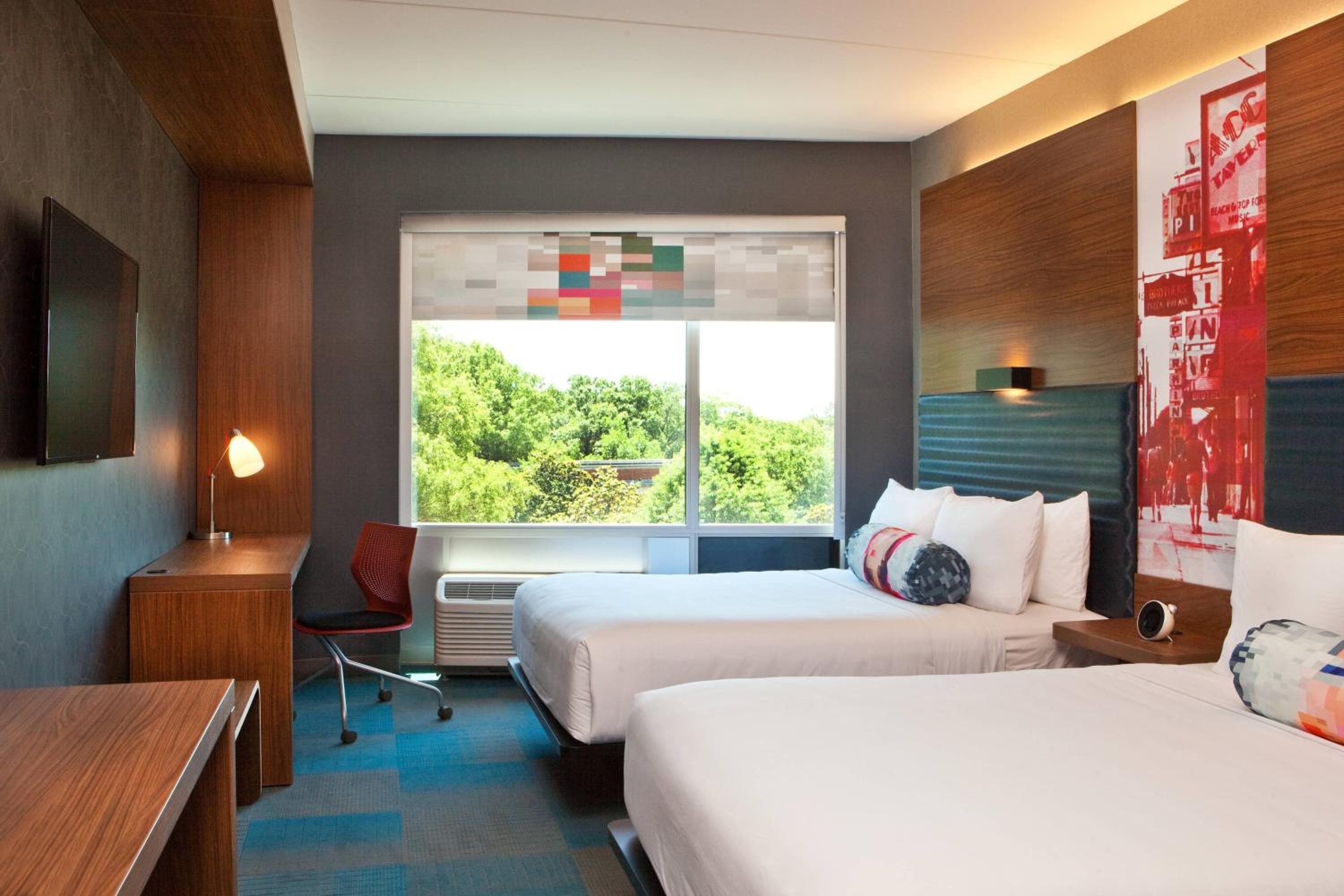 aloft, guest room, 2 queen beds