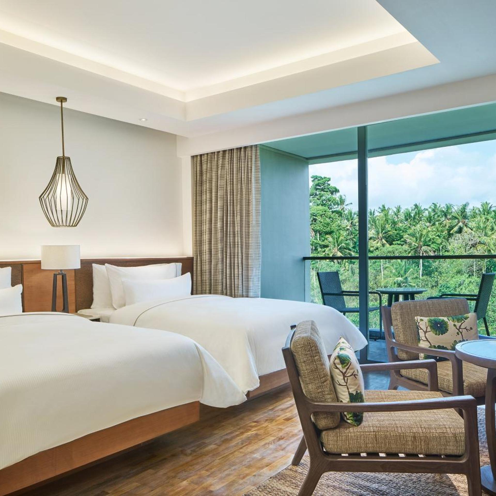 Guest Room, Deluxe, Family, Studio, Twin Beds, Garden View